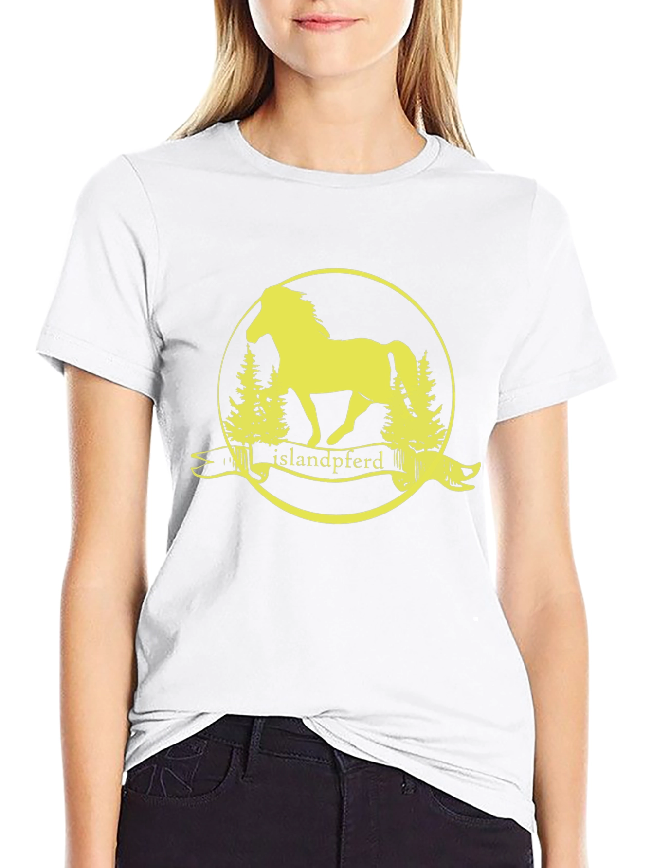 Islandpferd T-Shirt - Horse Graphic Tee - Black - 9