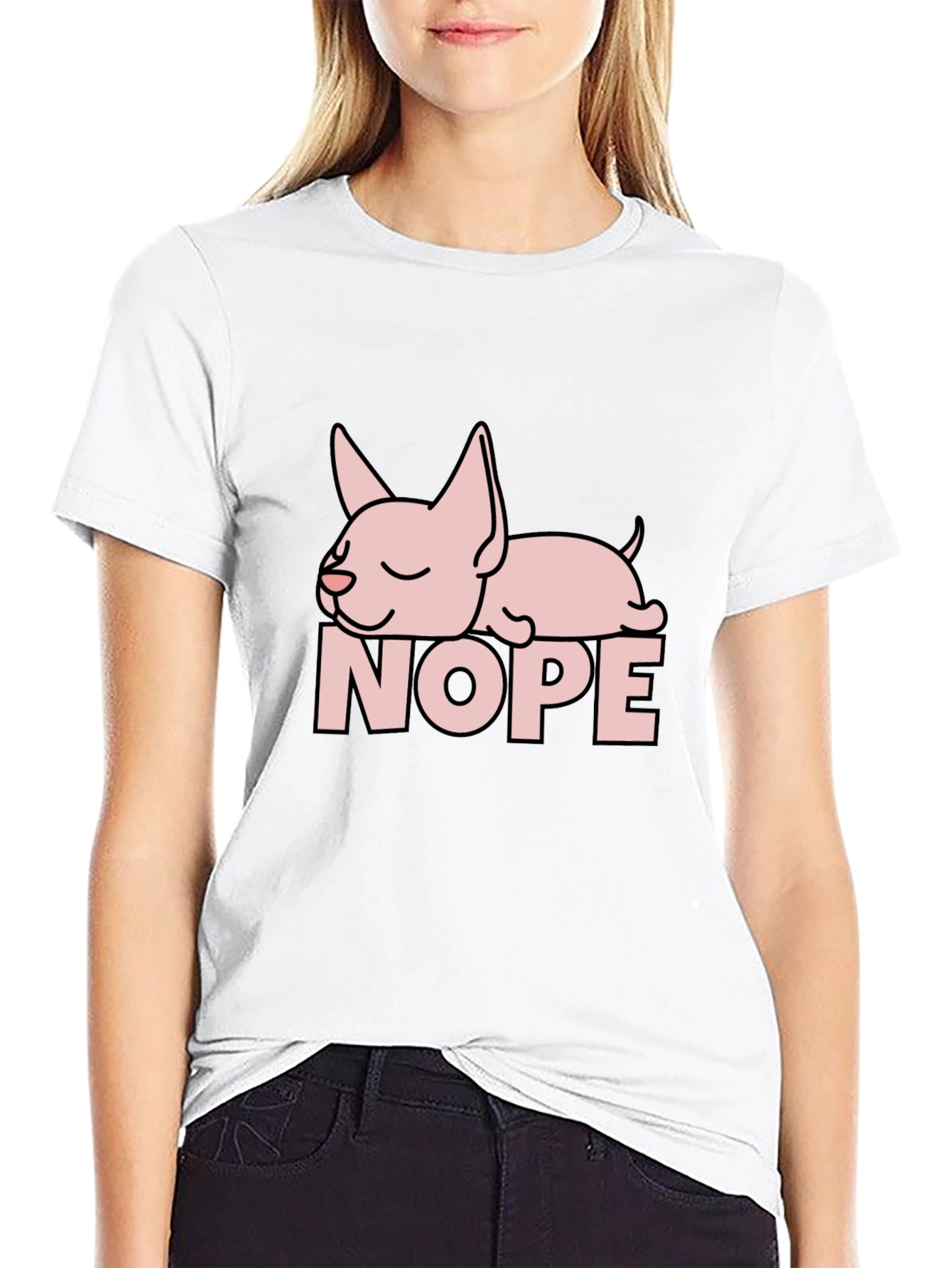 Black Nope Sloth T-Shirt - Funny Animal Graphic Tee view 9