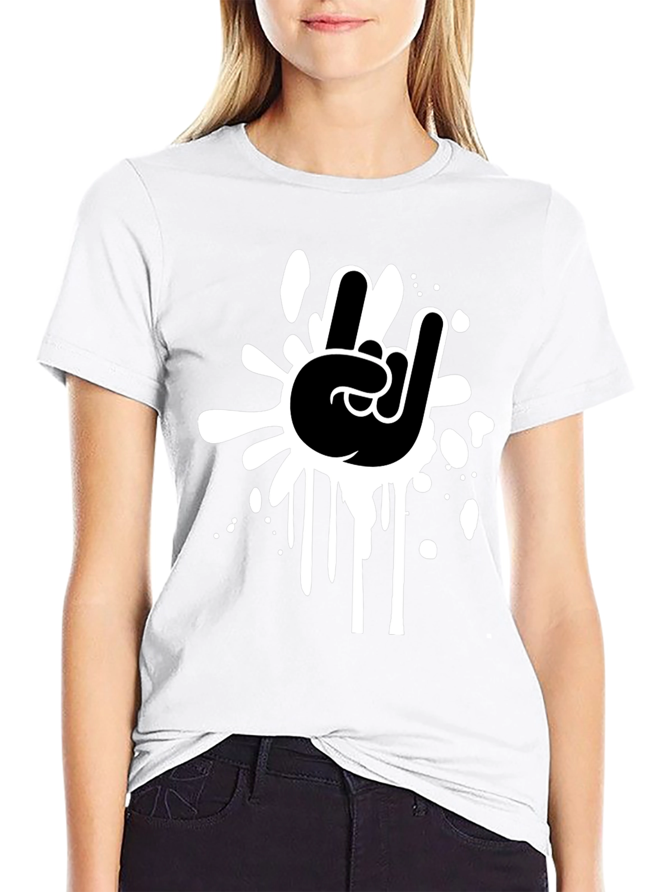 Black Rock On Black Graphic Tee view 9