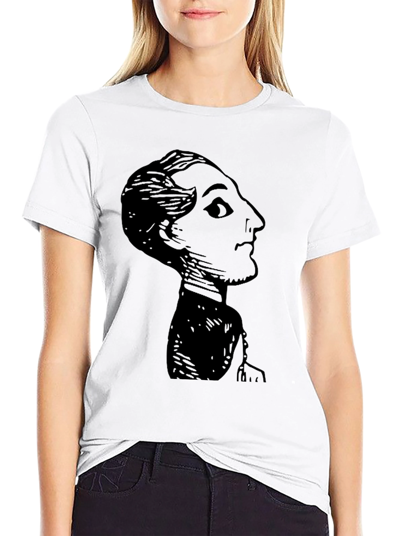 Black Vintage Silhouette Graphic Black T-Shirt view 9