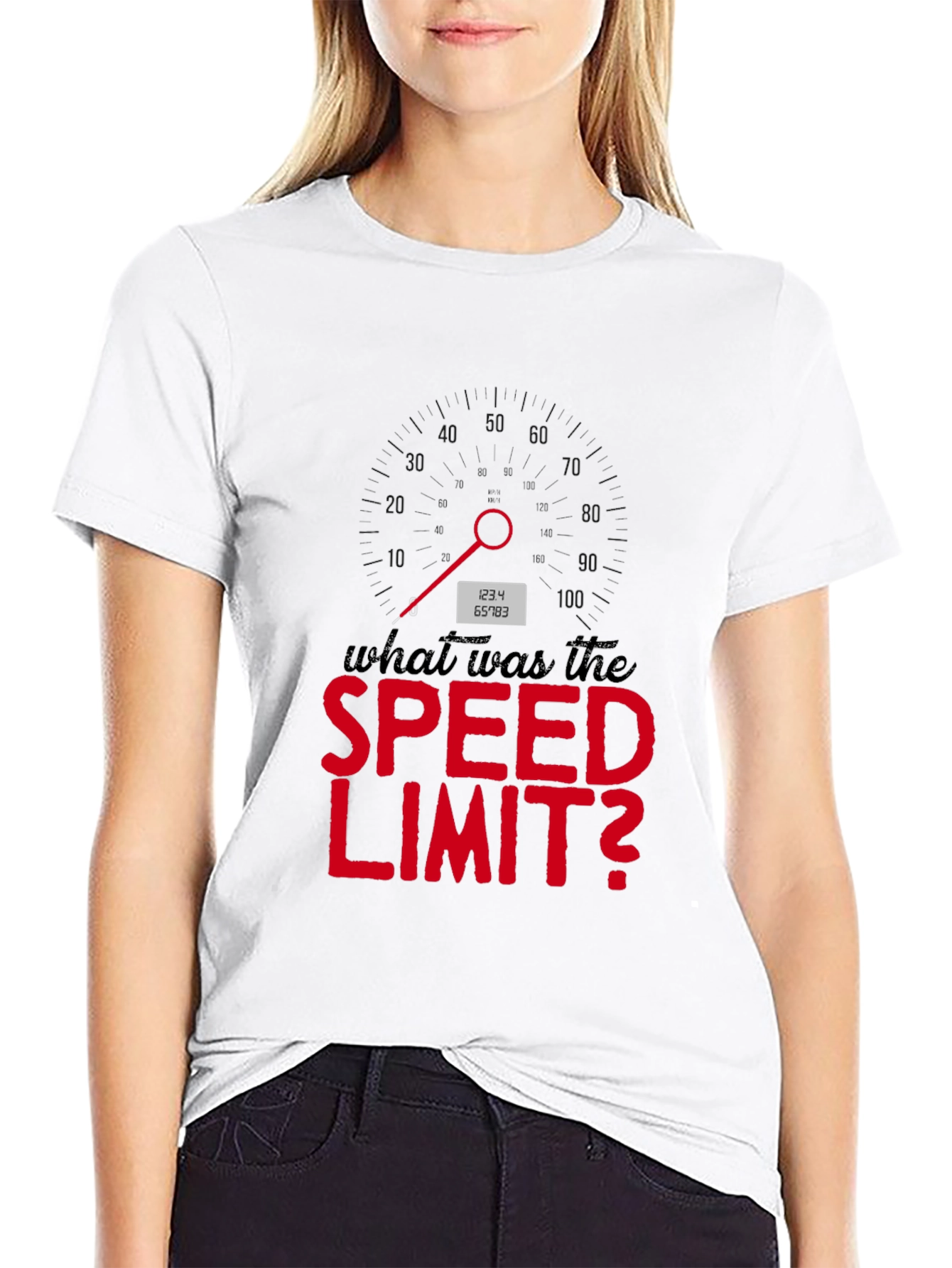 Black What Was the Speed Limit T-Shirt view 9