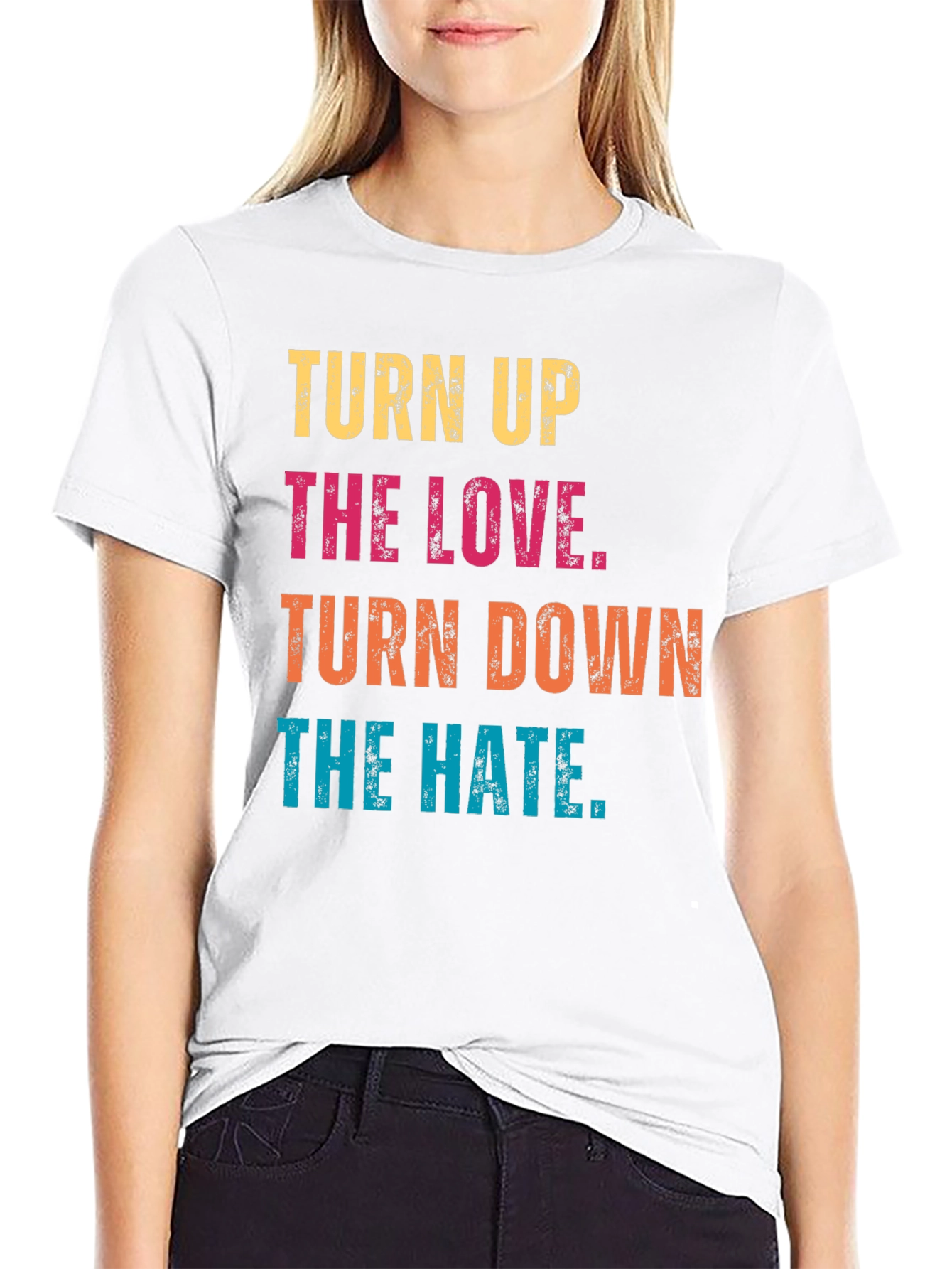 Black Turn Up the Love Graphic Tee view 9
