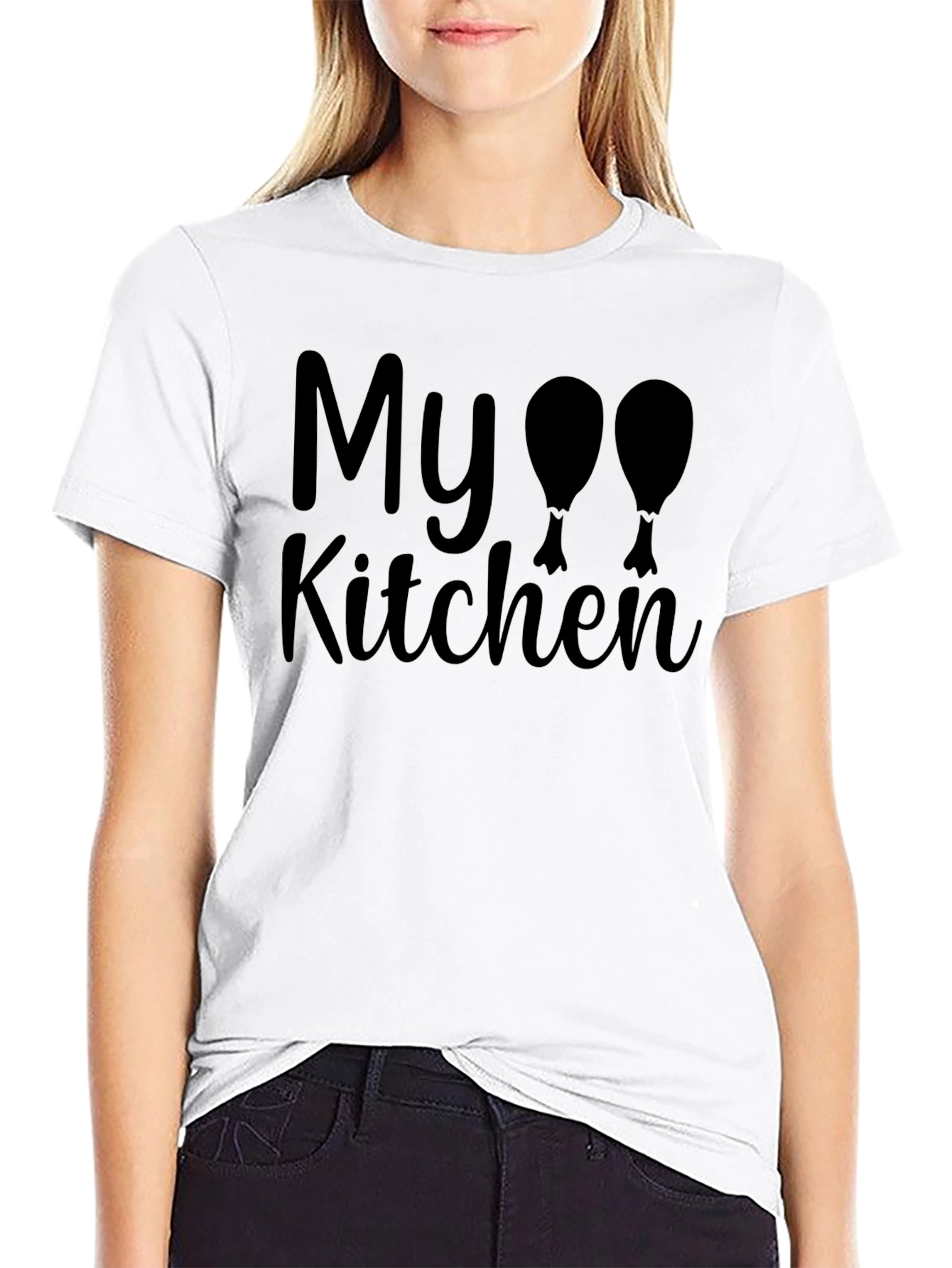 Black My Kitchen Turkey Leg T-Shirt view 9