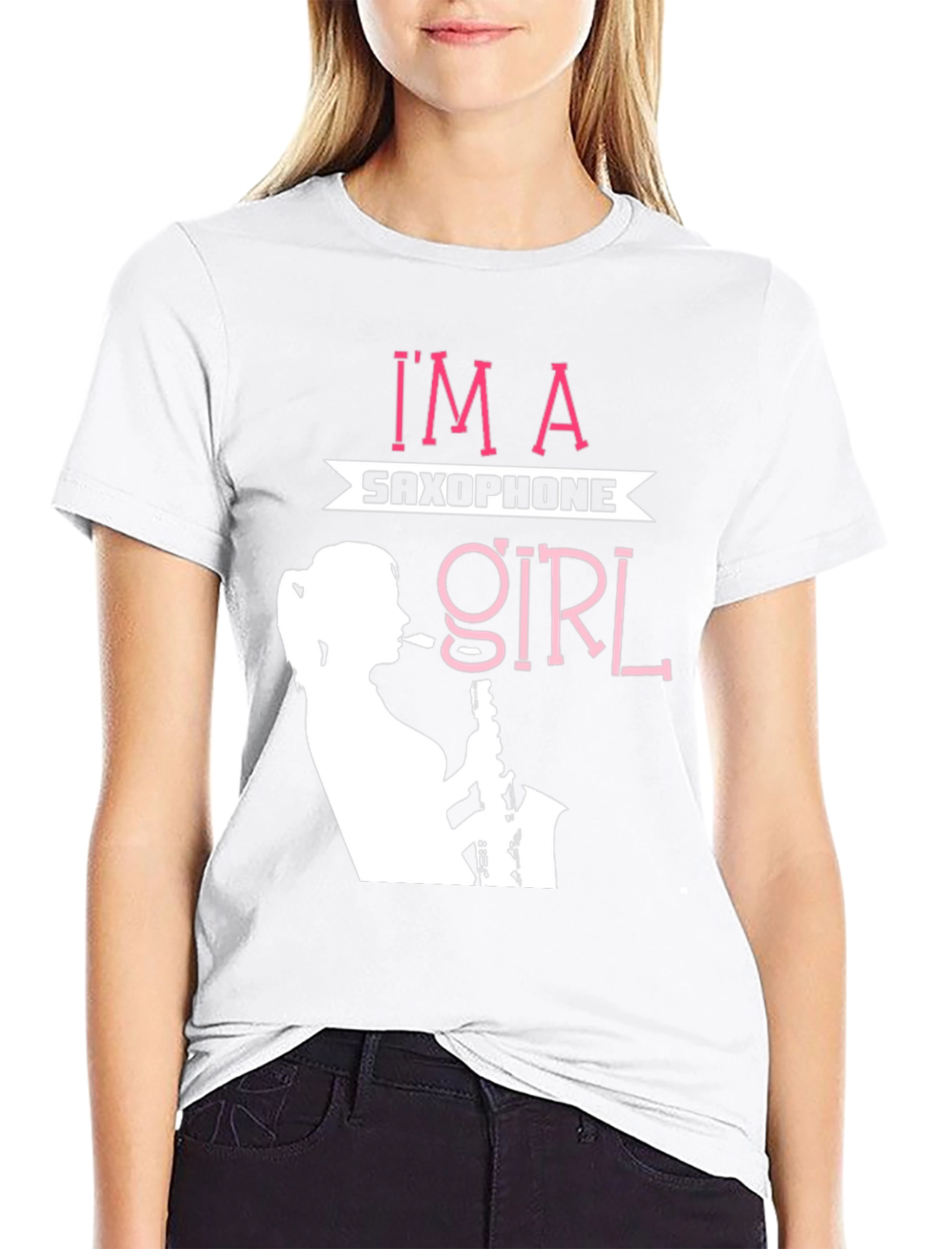 Black I'm A Saxophone Girl Black Graphic Tee view 9