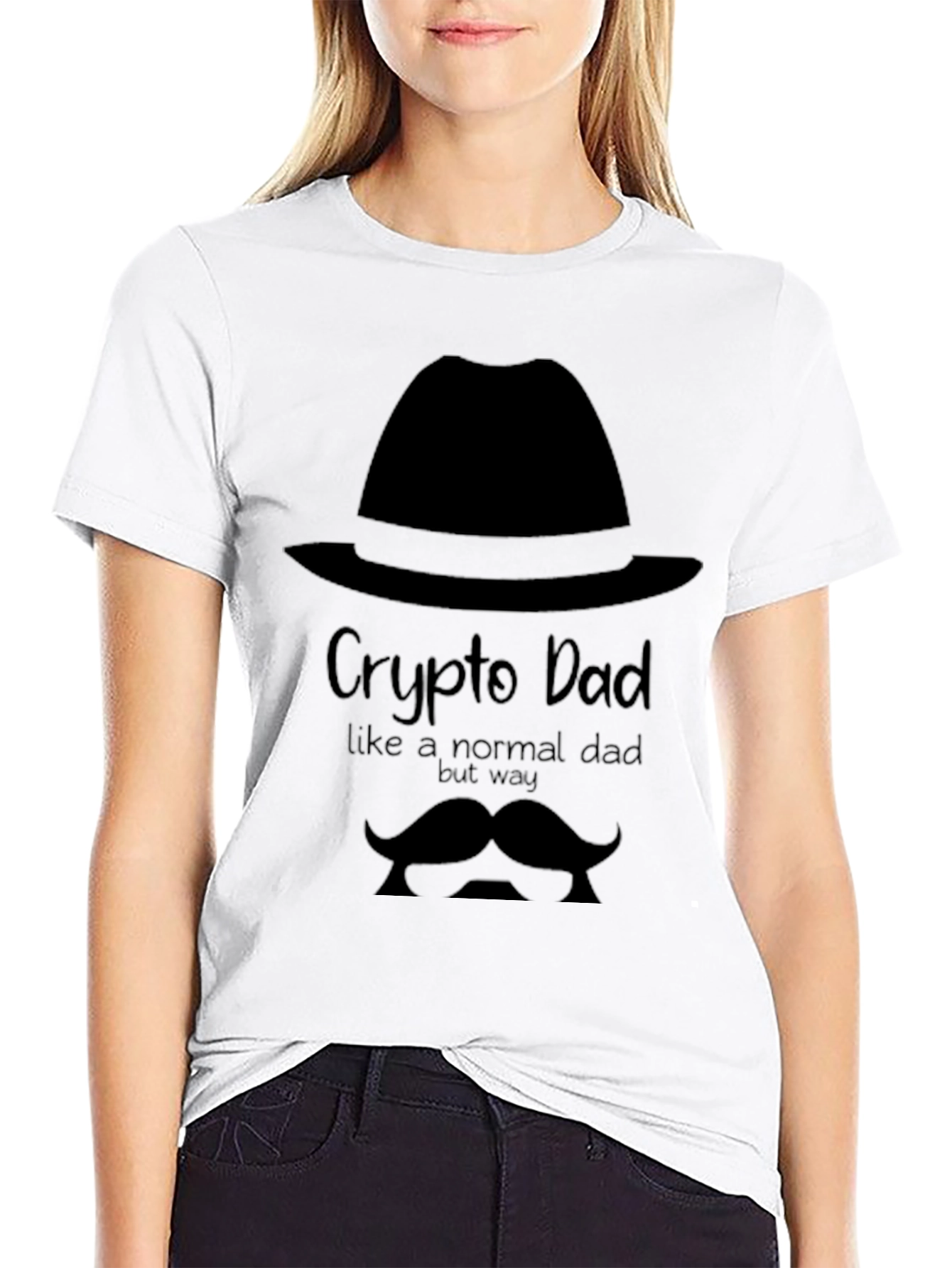 Black Crypto Dad T-Shirt: Funny Crypto Father's Day Gift view 9