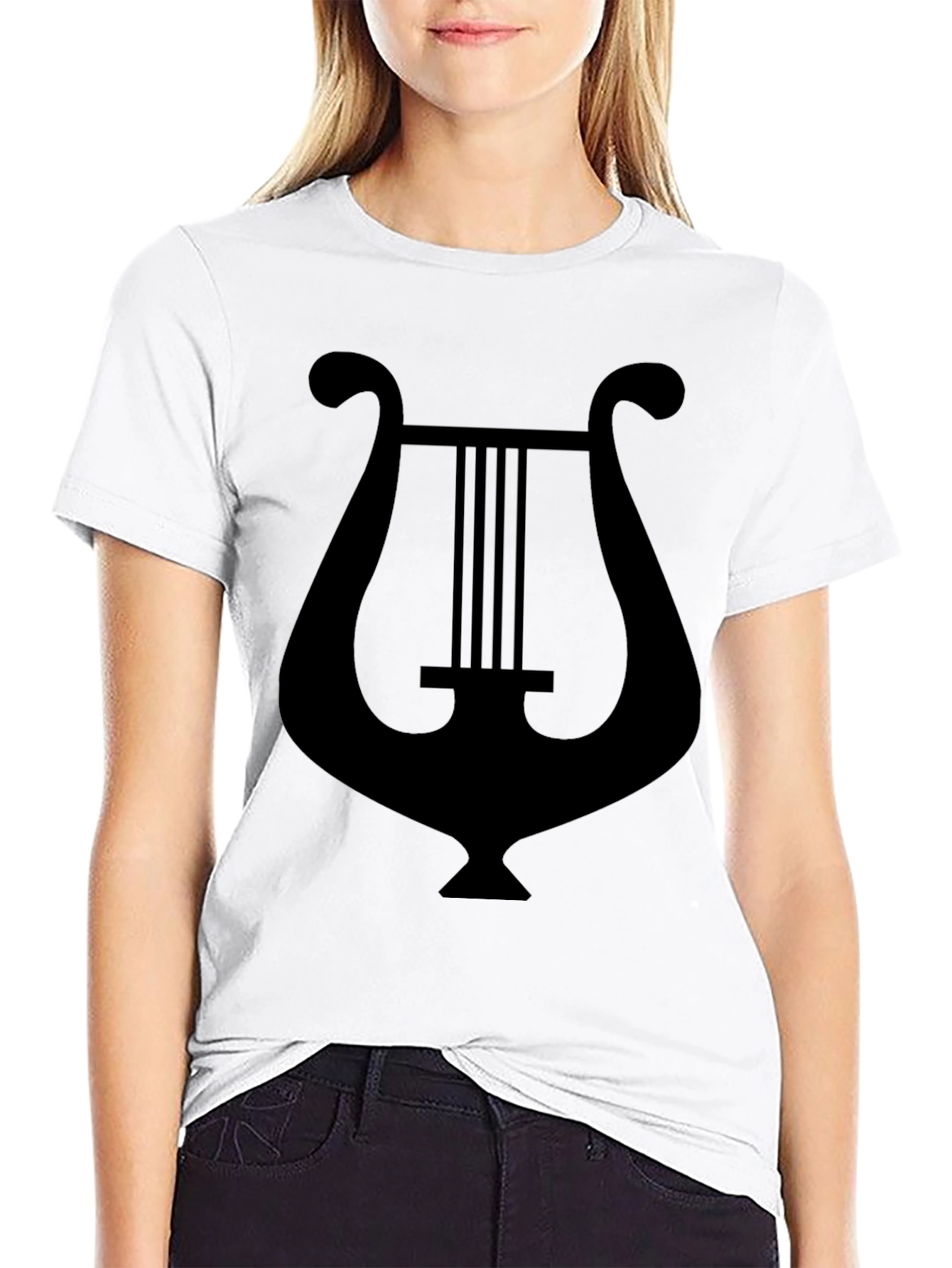 Black Lyre Graphic Tee - Classic Black T-Shirt view 9