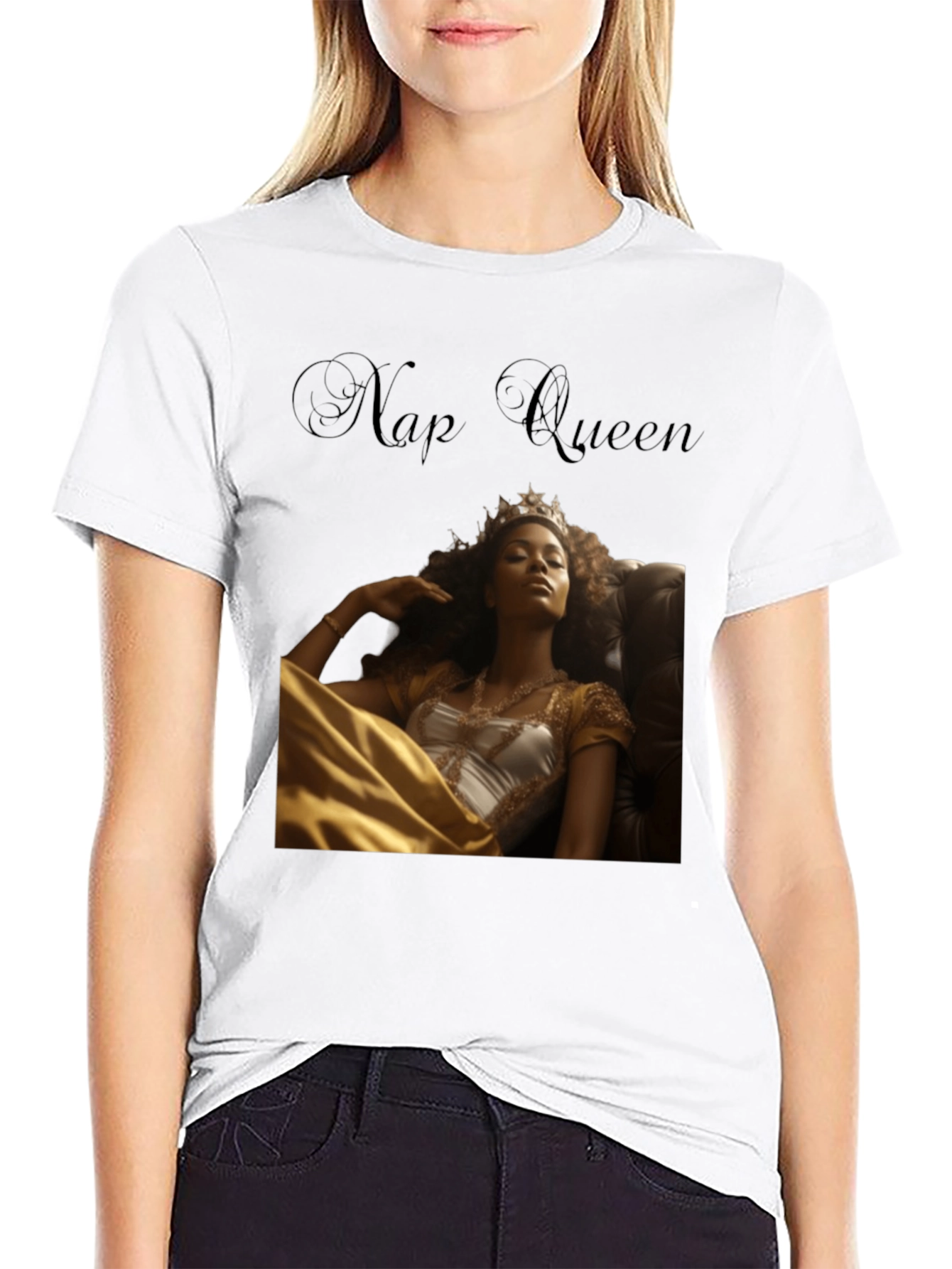 Black Nap Queen Graphic T-Shirt - Stylish and Comfy view 9