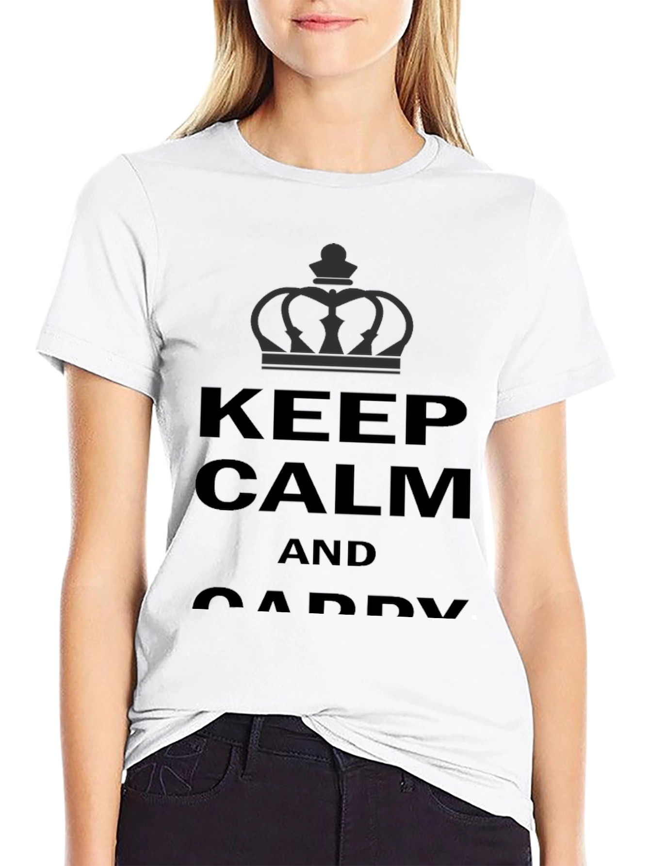 Keep Calm and Caddy Black T-Shirt - 9