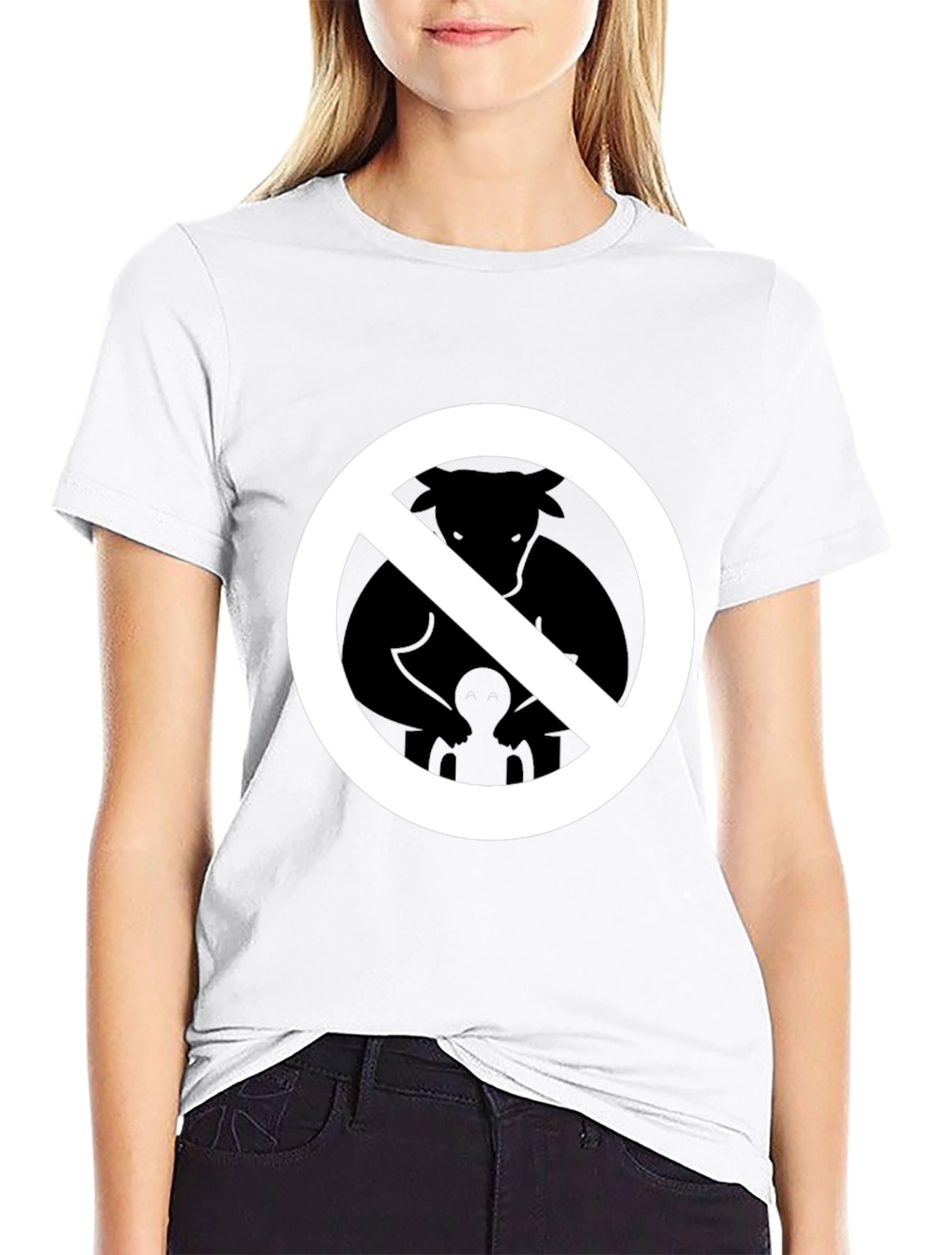 Black No Furries Black Graphic Tee view 9