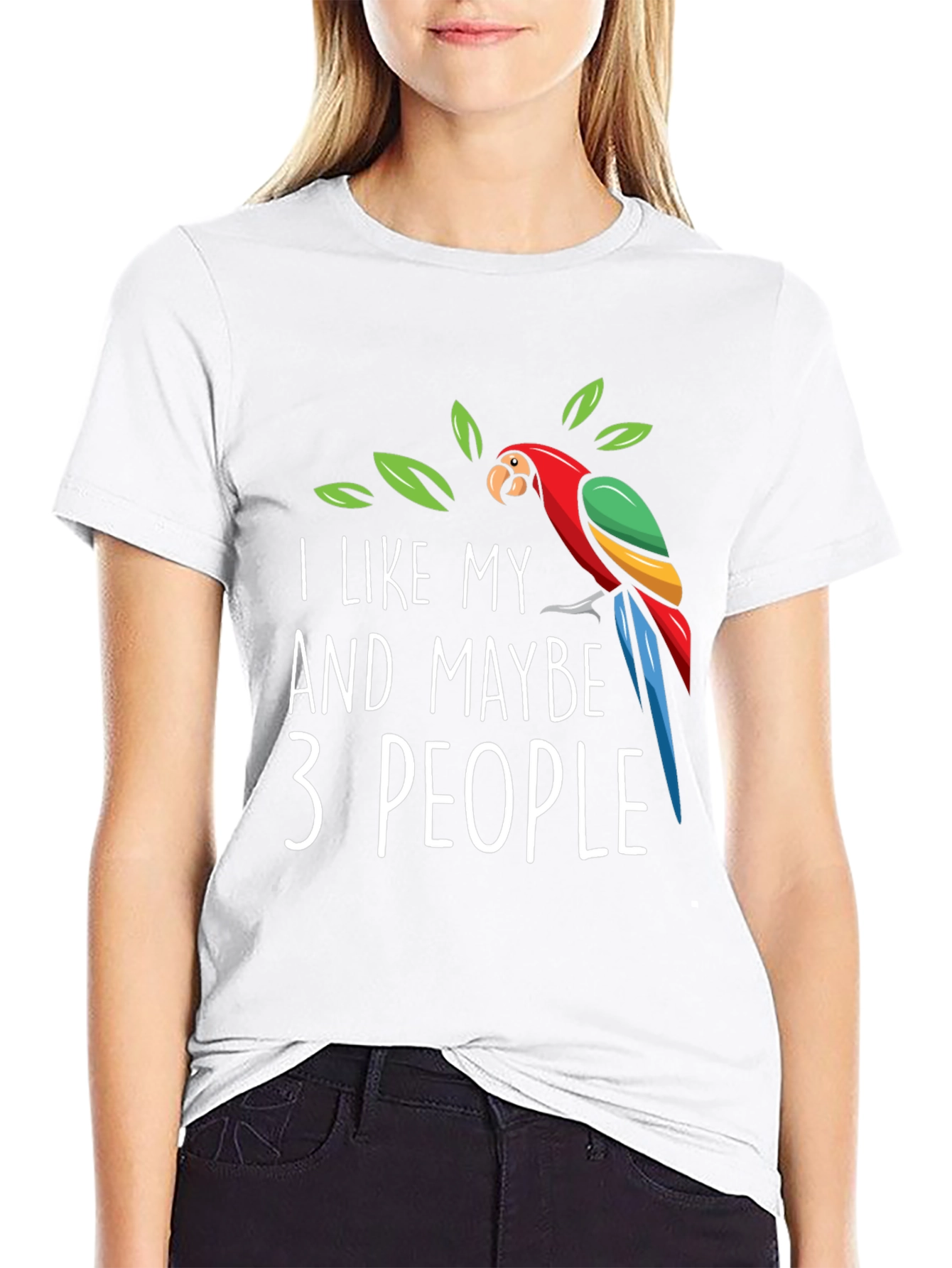 Black I Like My Parrot and Maybe 3 People - Graphic Tee view 9