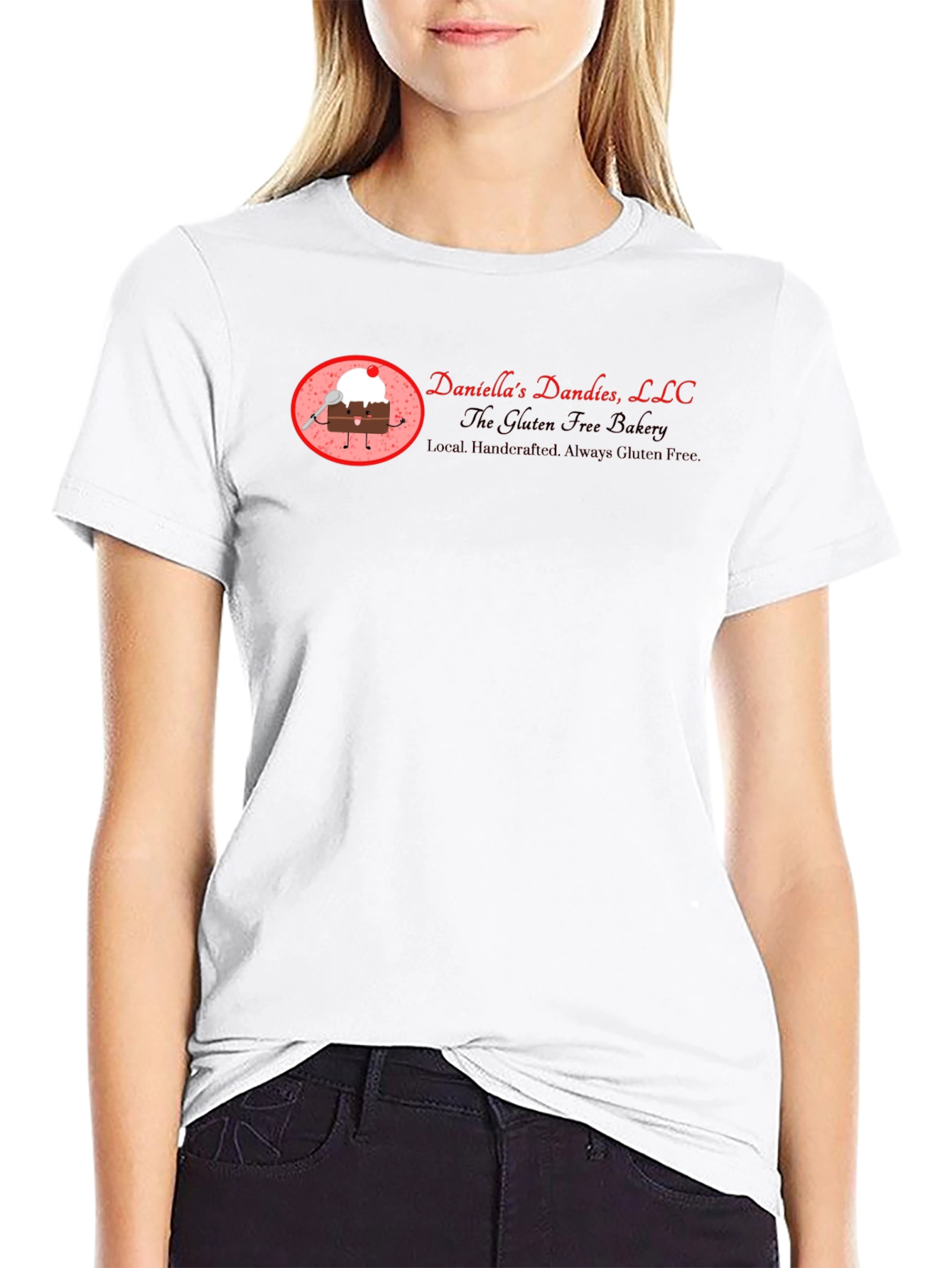 Black Daniella's Dandes LLC T-Shirt, Gluten-Free Bakery view 9