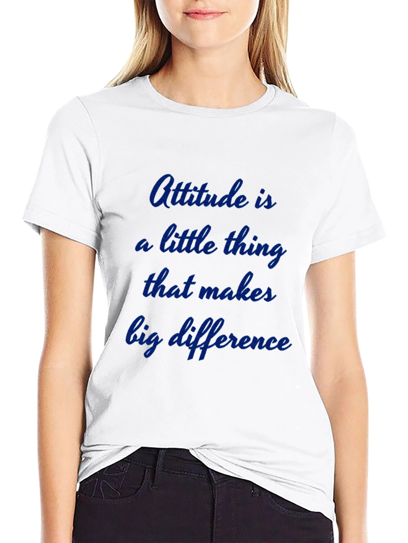 Black Attitude T-Shirt - Inspiring Quote Tee view 9