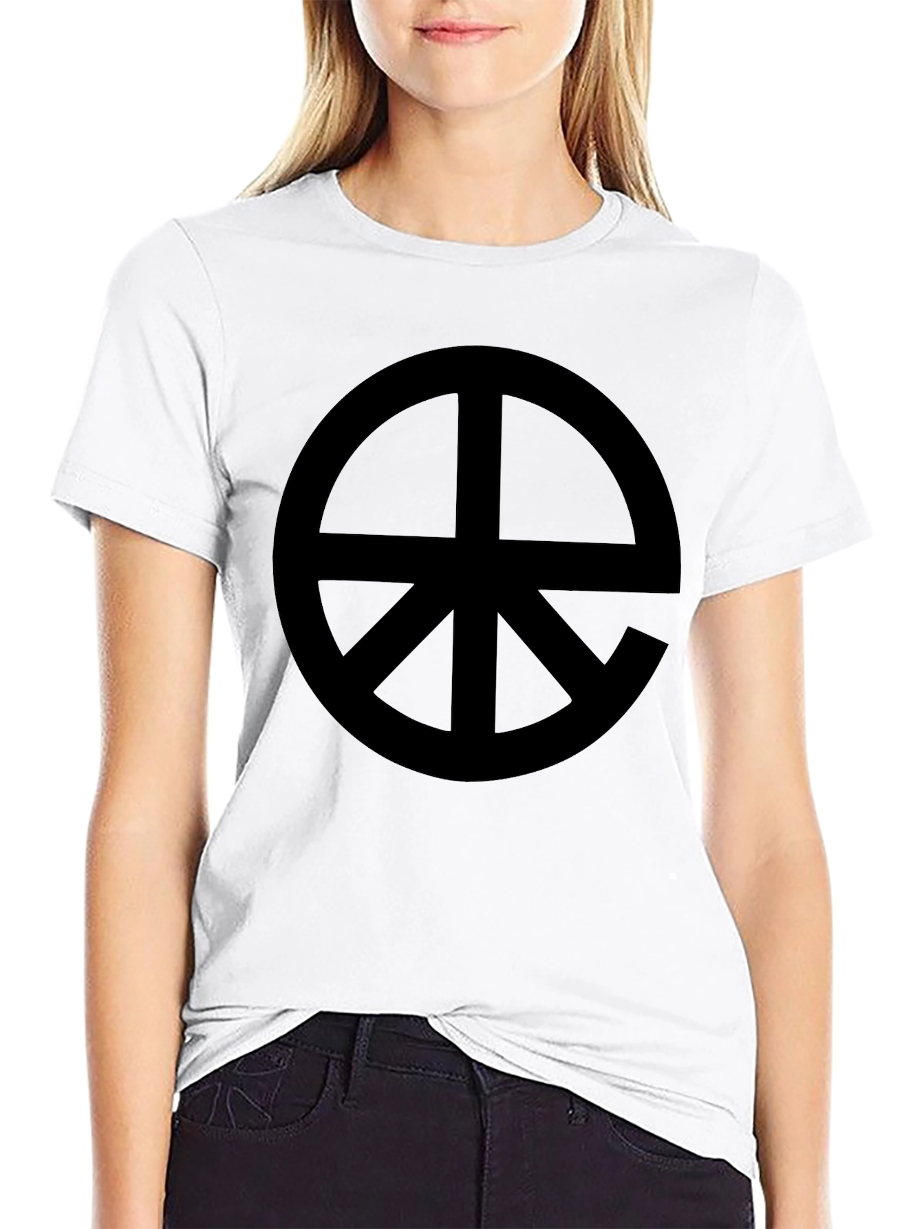 Black Symbolic Graphic Tee - Black Cotton Blend view 9