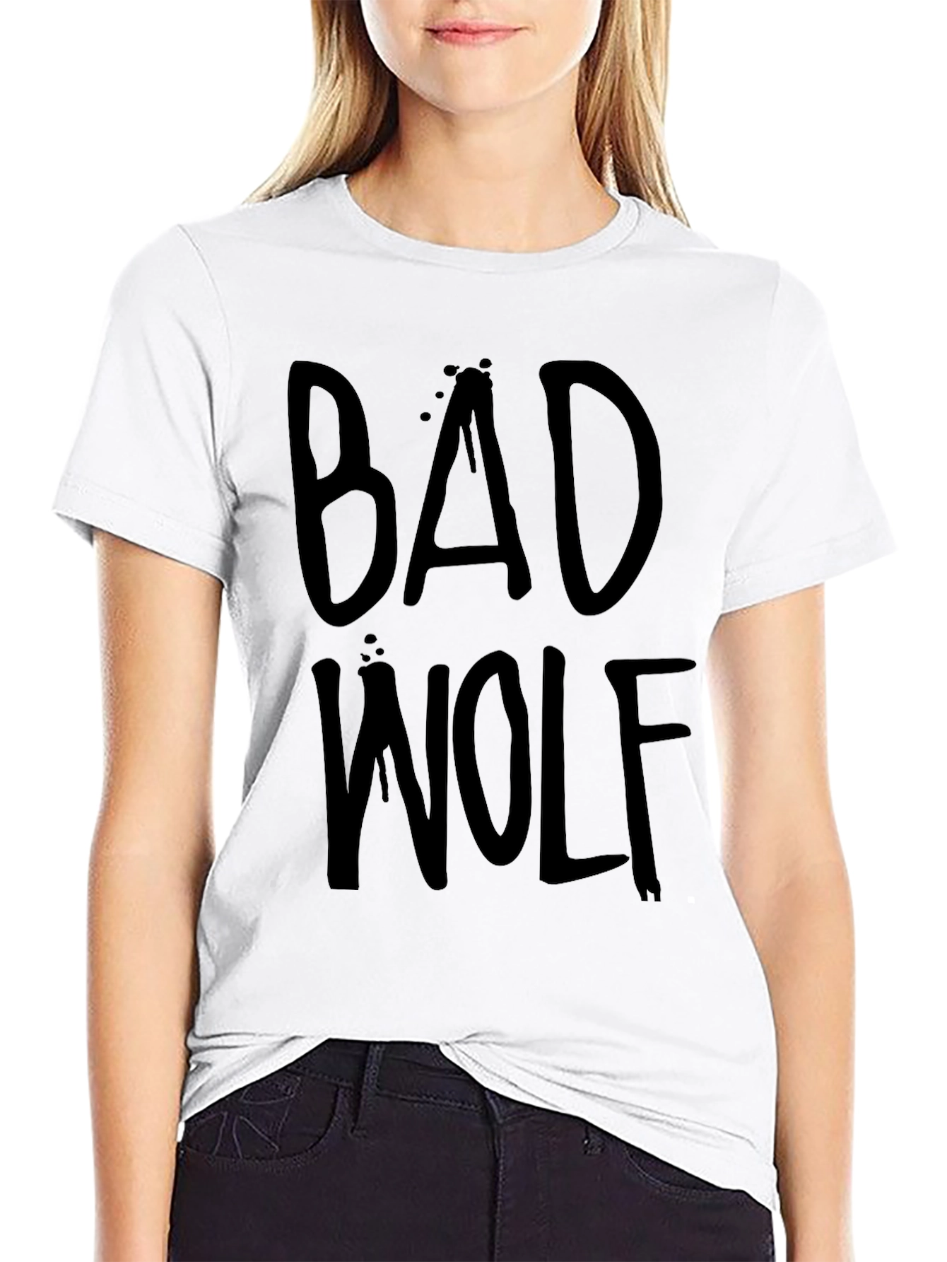 Black Bad Wolf Graphic T-Shirt - Black view 9
