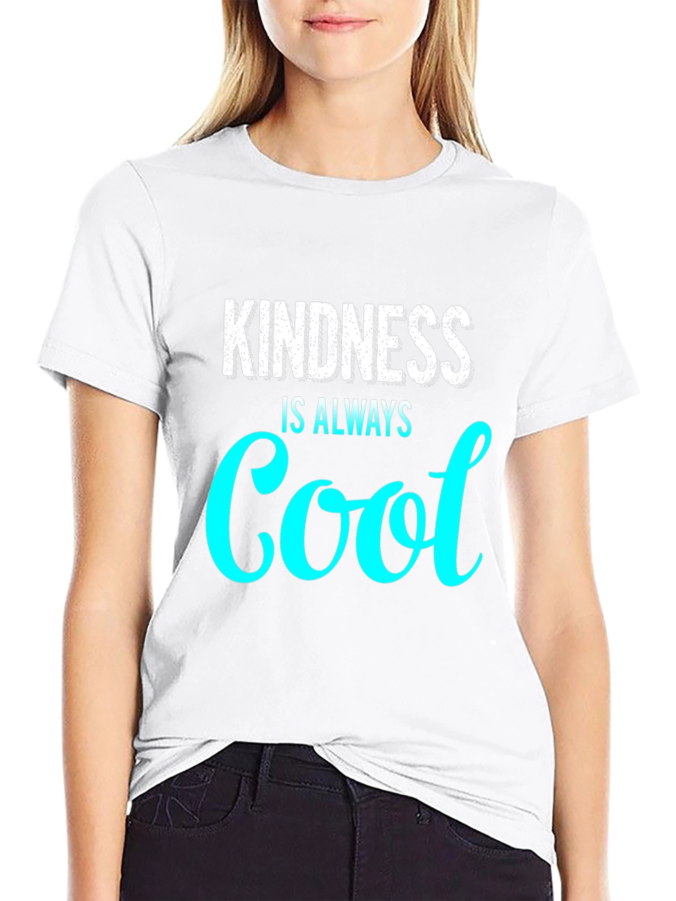 Black Kindness Is Always Cool Graphic Tee view 9
