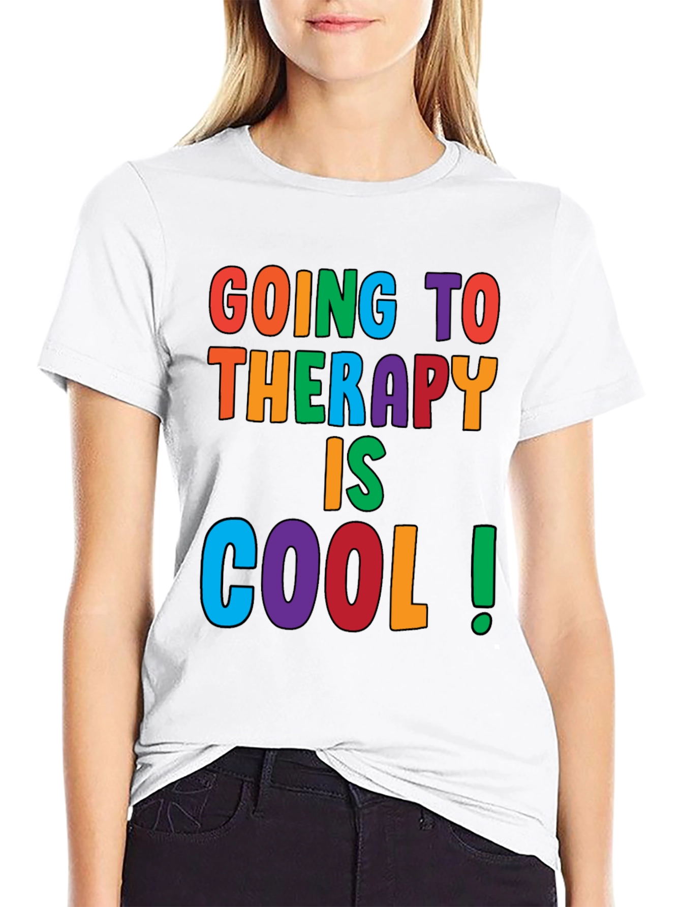 Black Therapy Is Cool Graphic Tee - Comfort Fit view 9