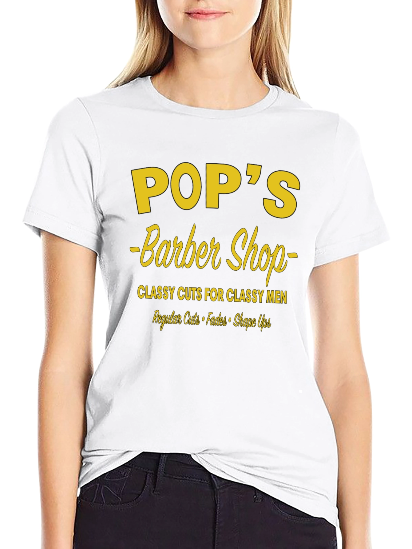 Black Pop's Barber Shop T-Shirt - Classy Men's Cuts view 9