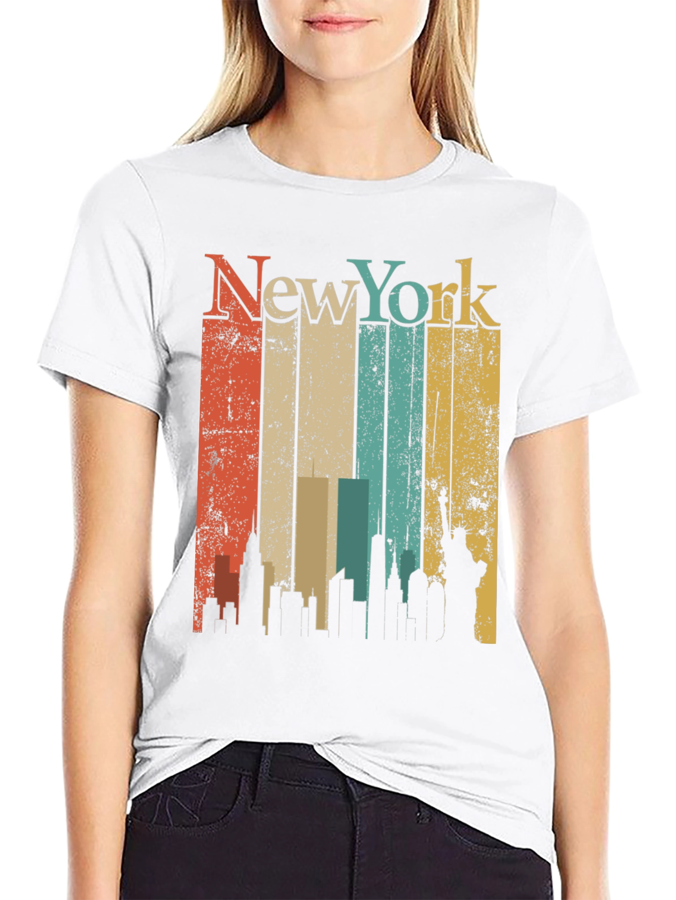 Vintage New York Skyline Graphic T-Shirt - 9