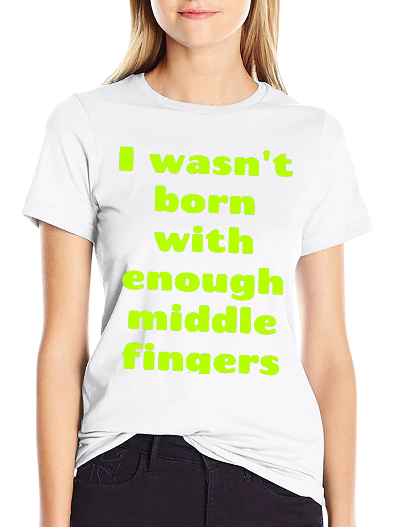 Black Funny Sarcastic Middle Finger T-Shirt view 9
