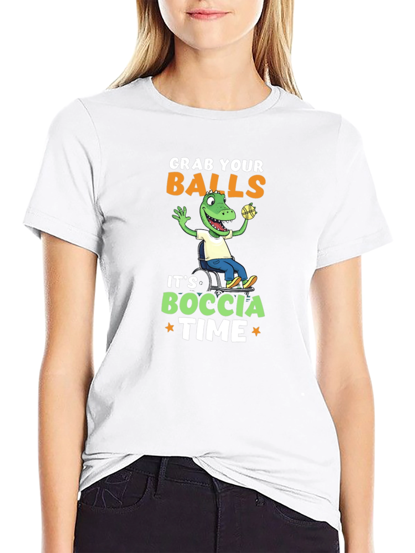 Black Grab Your Balls Boccia Time T-Shirt view 9