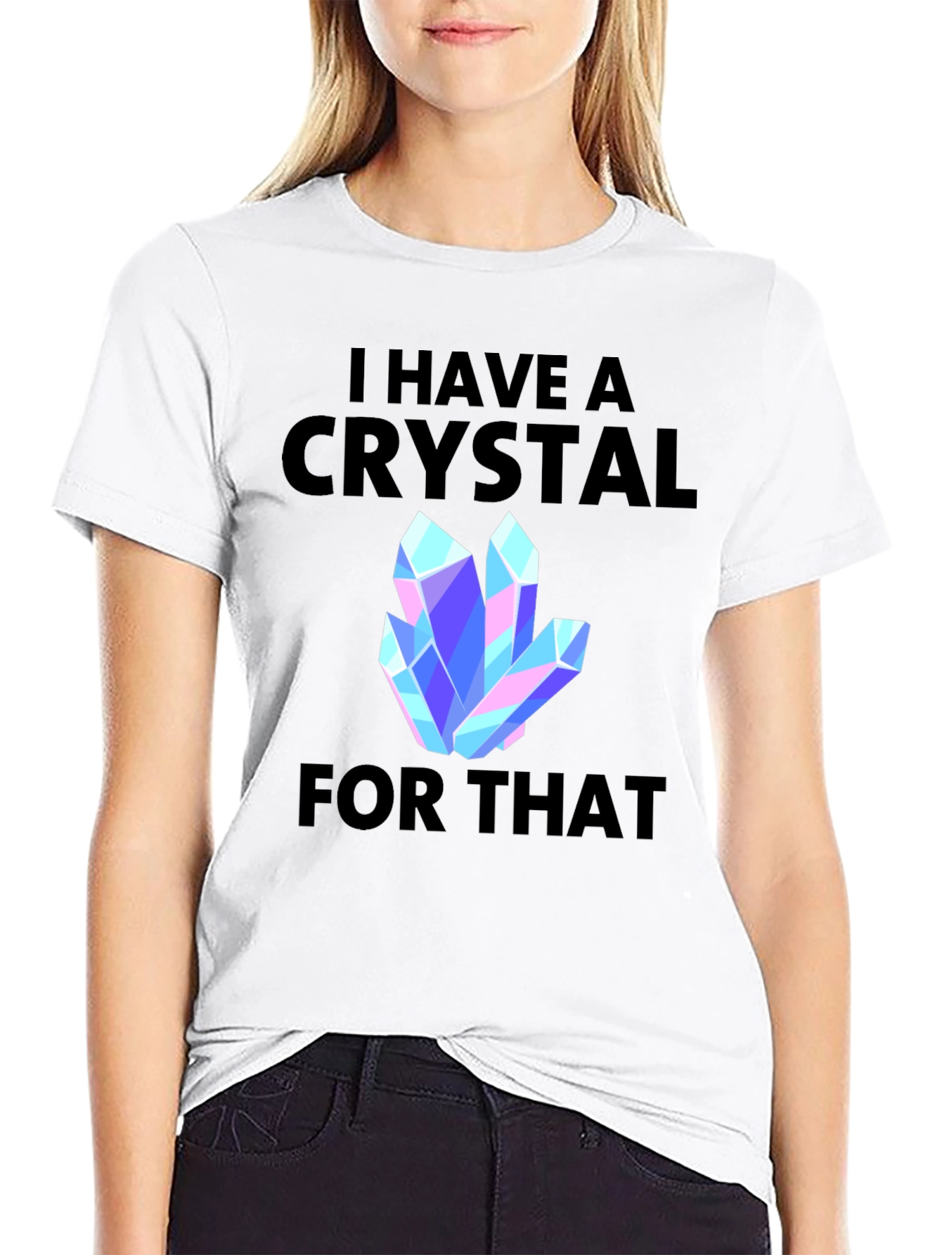 Black I Have a Crystal For That Graphic Tee view 9