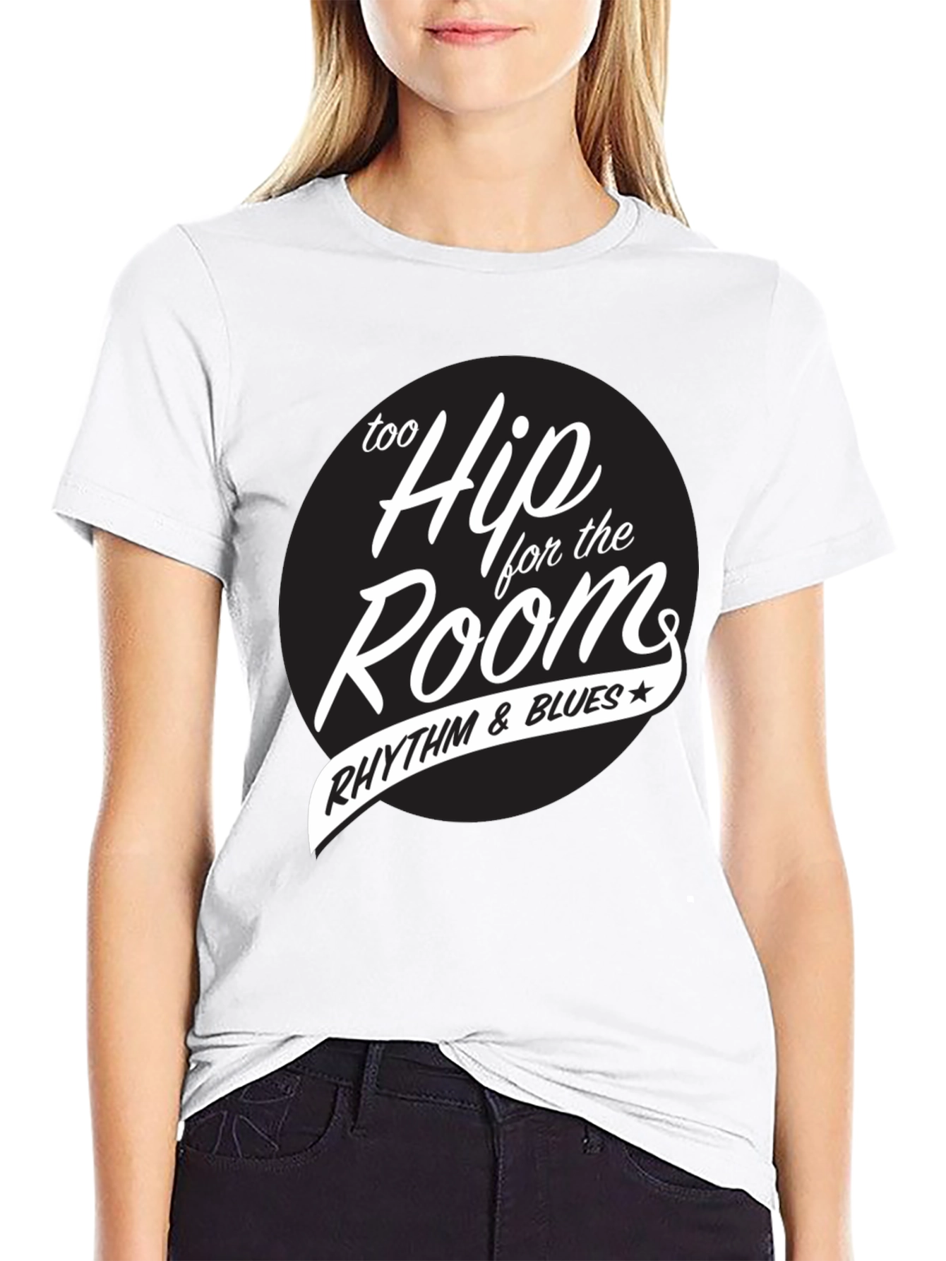 Black Too Hip for the Room Rhythm & Blues T-Shirt view 9