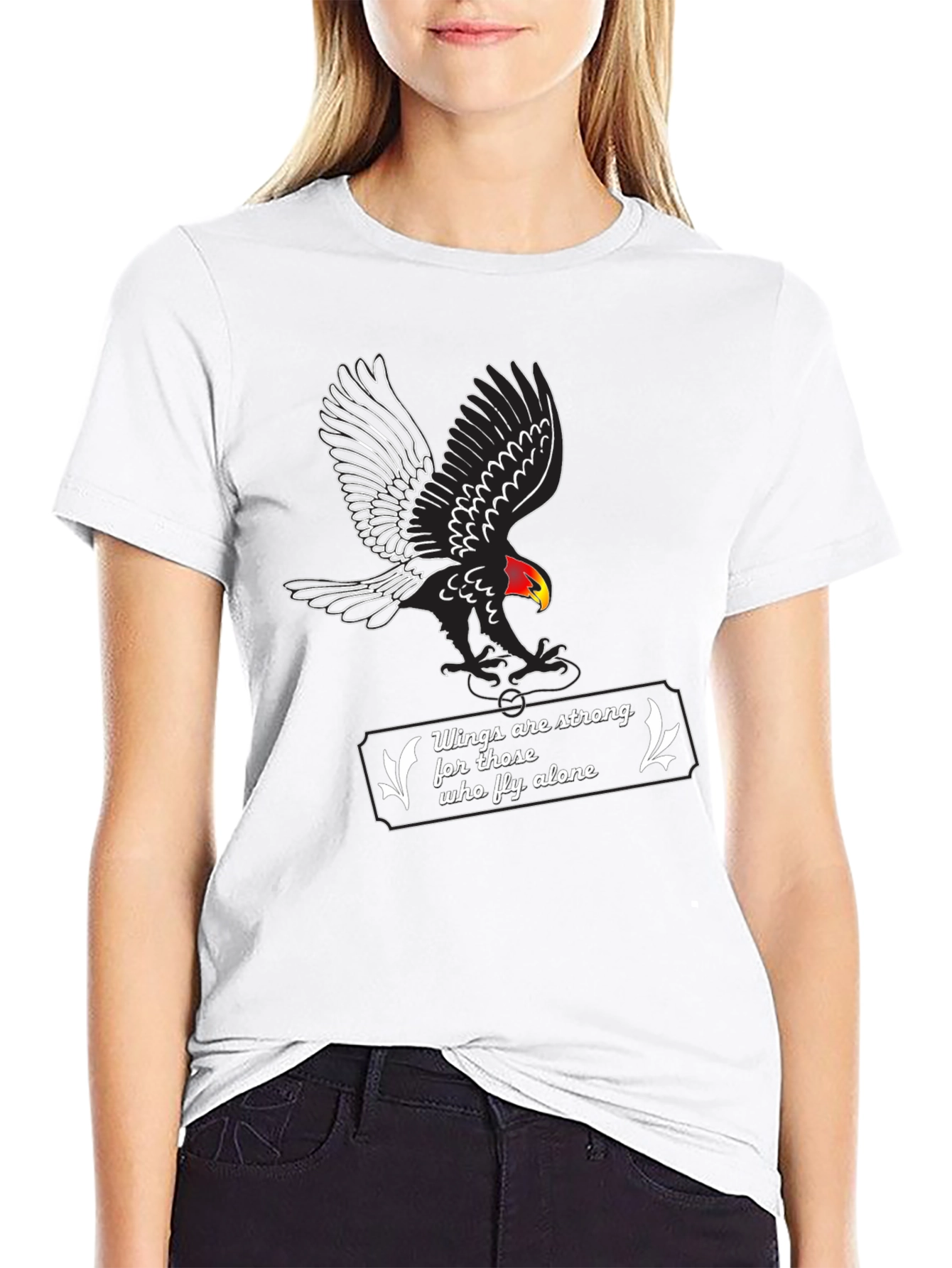 Black Eagle Wings Tee - Strong & Alone view 9