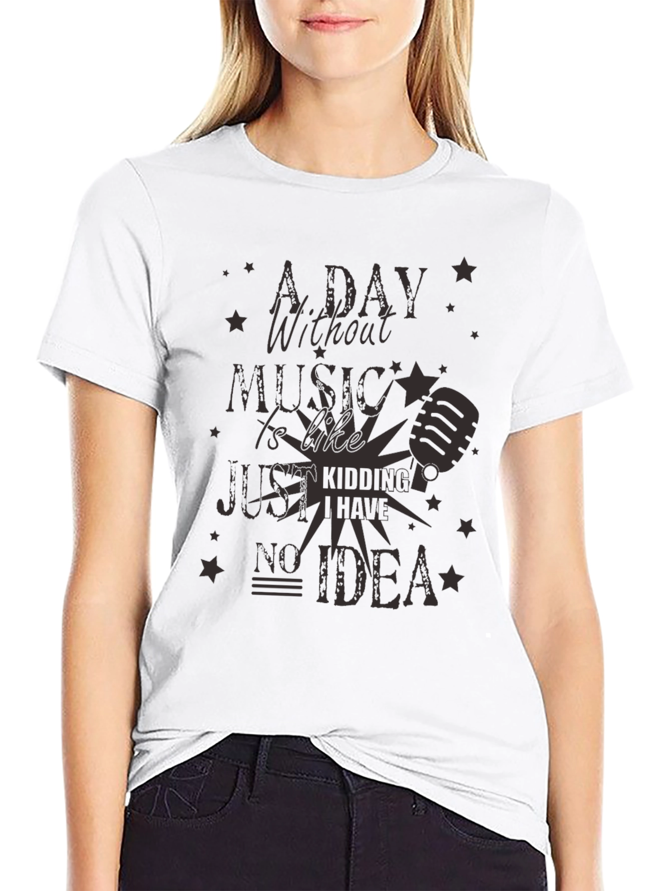 Black Music Lover's Tee: A Day Without Music view 9