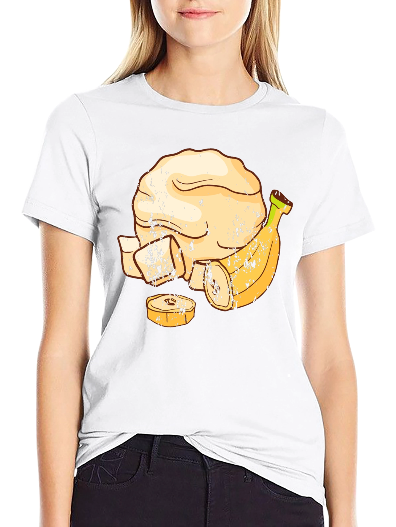 Black Banana Bread Graphic Tee - Novelty Food Shirt view 9