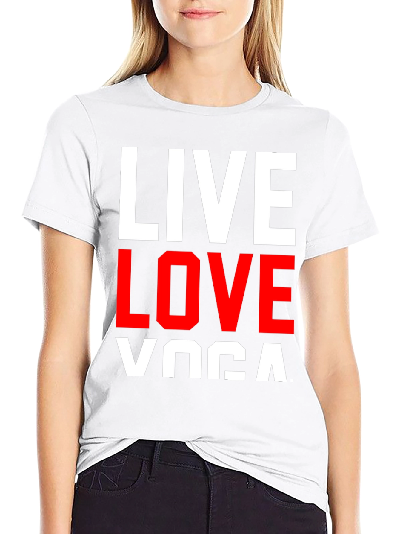 Live Love Yoga Graphic Tee - Black - 9