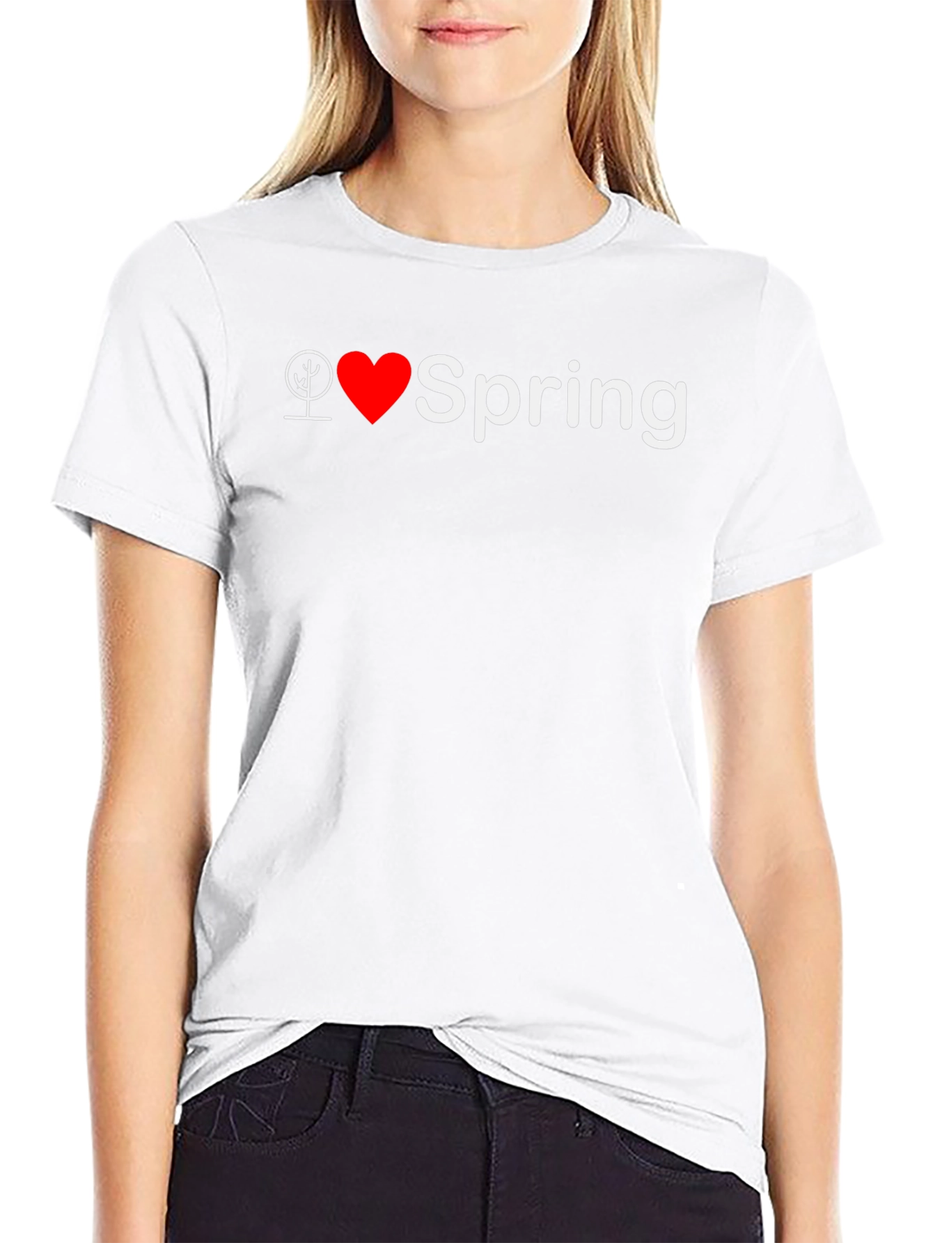 Black I Heart Spring Black T-Shirt view 9