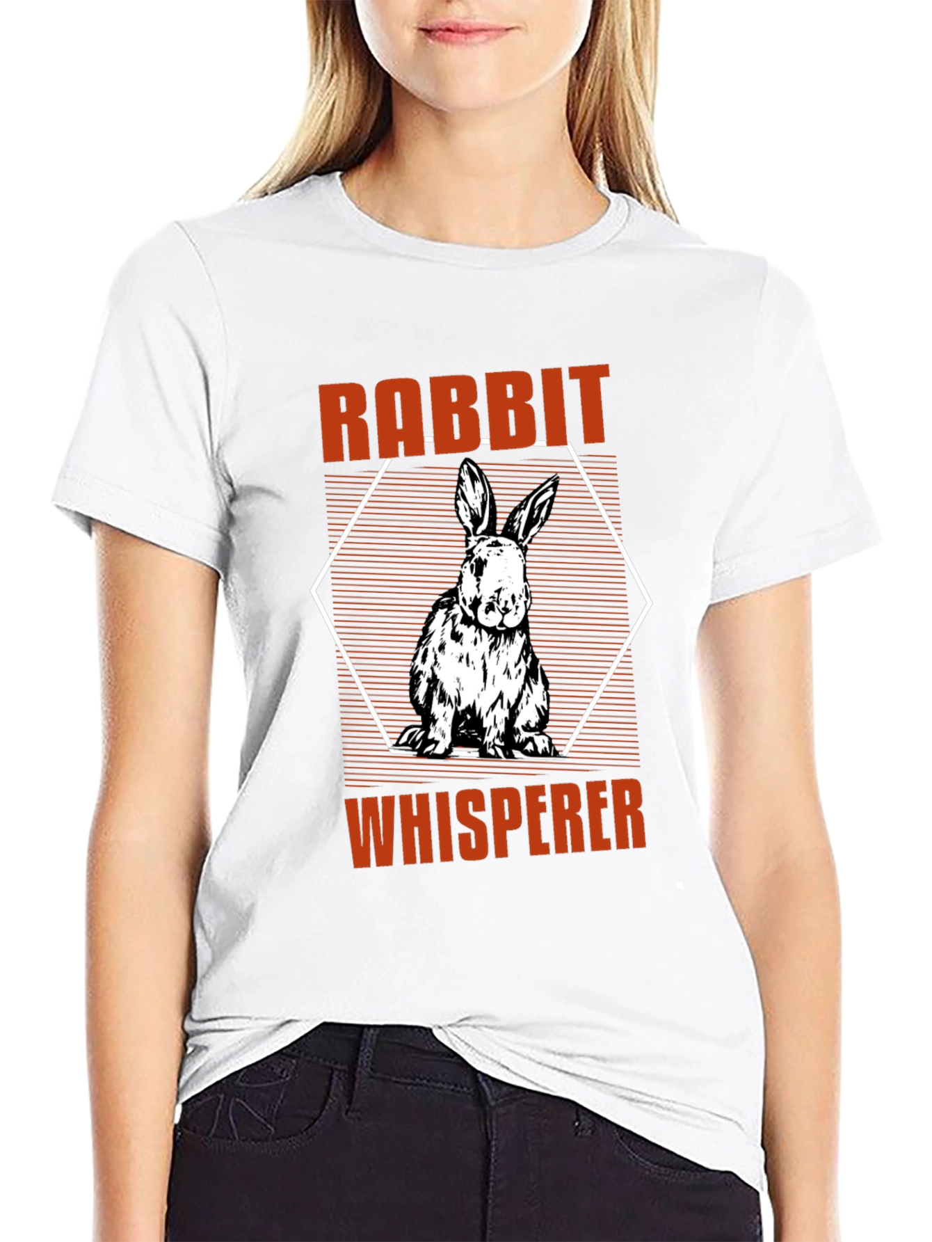 Black Rabbit Whisperer Graphic T-Shirt - Animal Lover Tee view 9