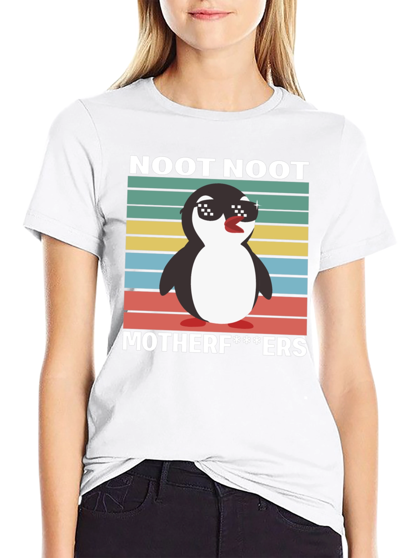 Black Noot Noot Penguin T-Shirt view 9