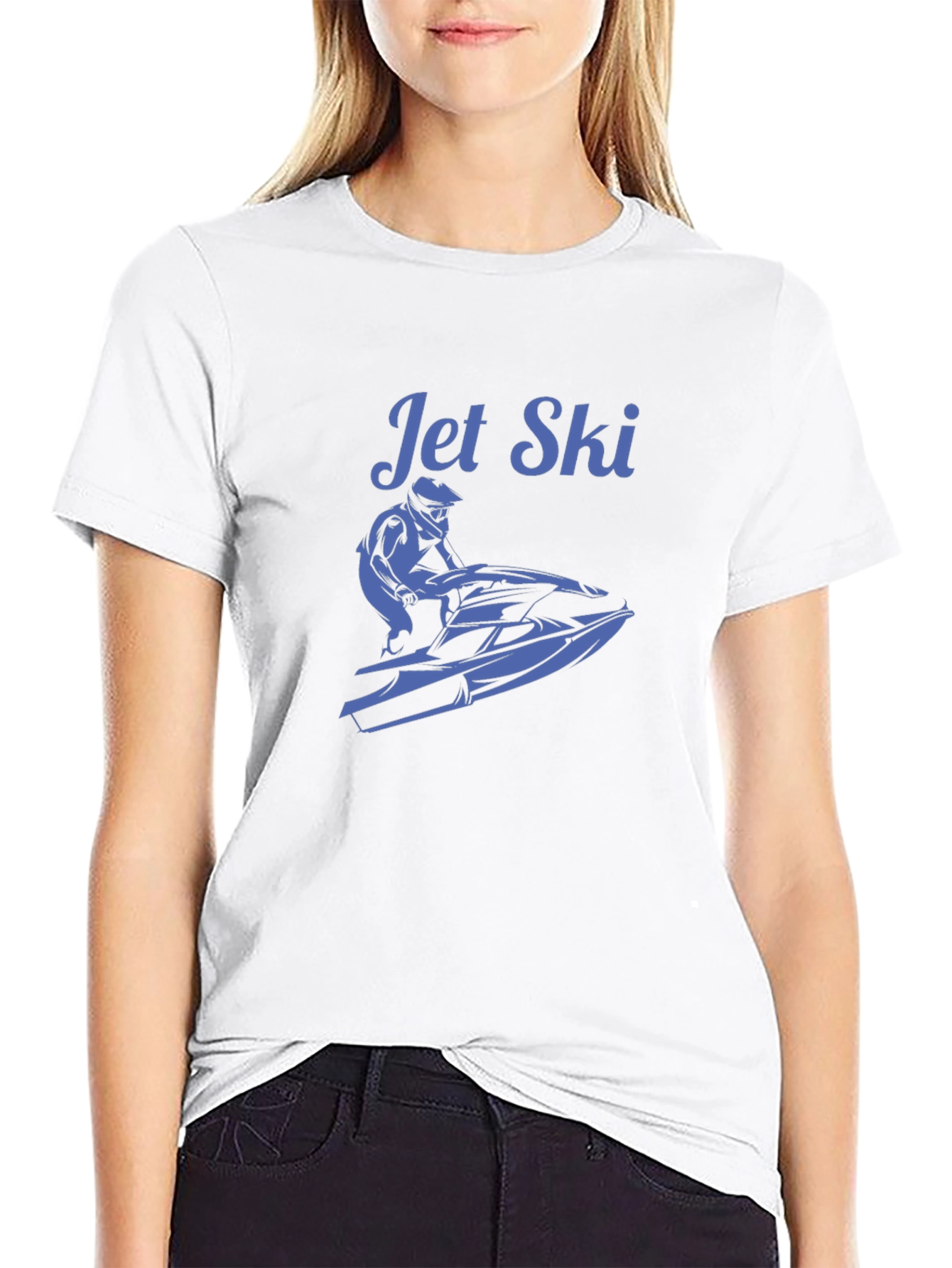 Black Jet Ski Graphic T-Shirt - Black view 9