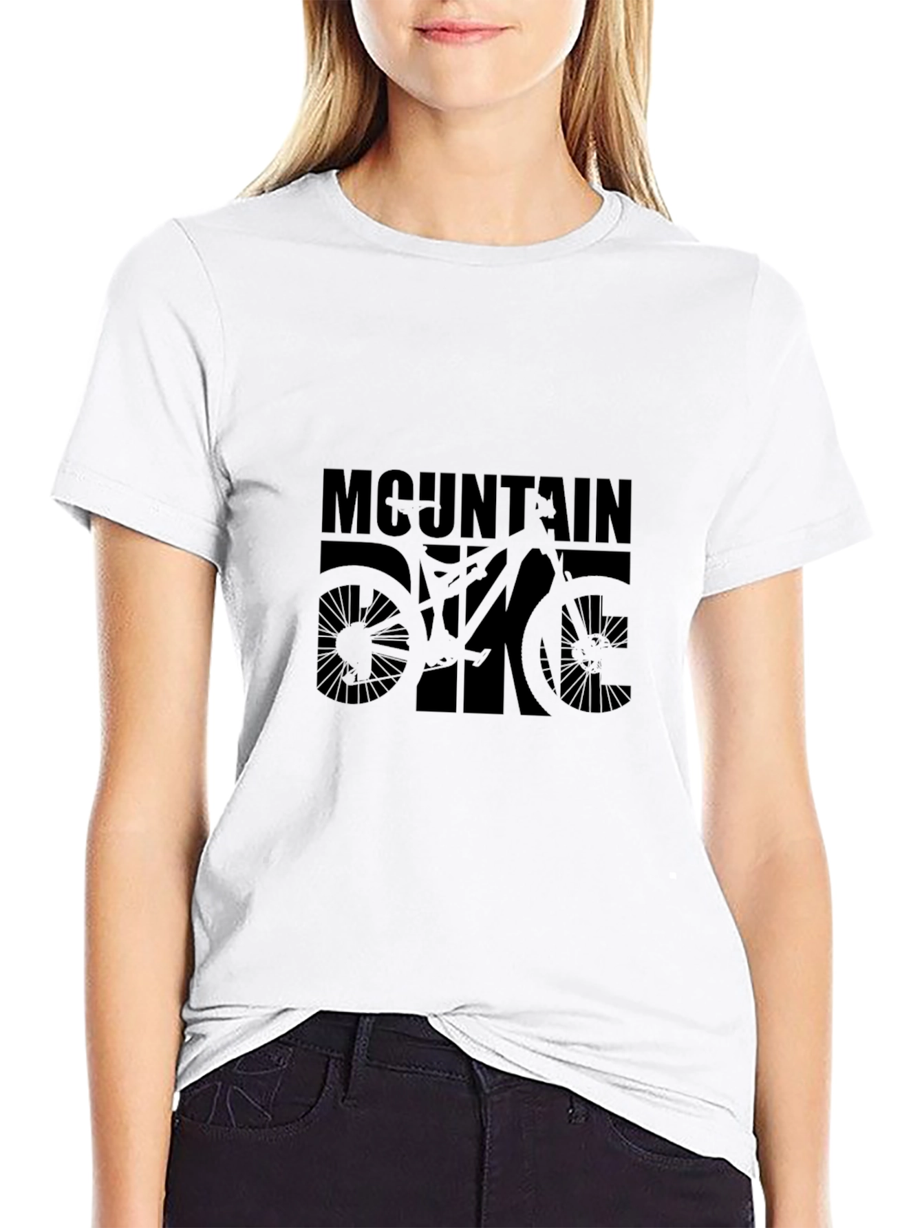 Black Mountain Bike Graphic T-Shirt - Black view 9