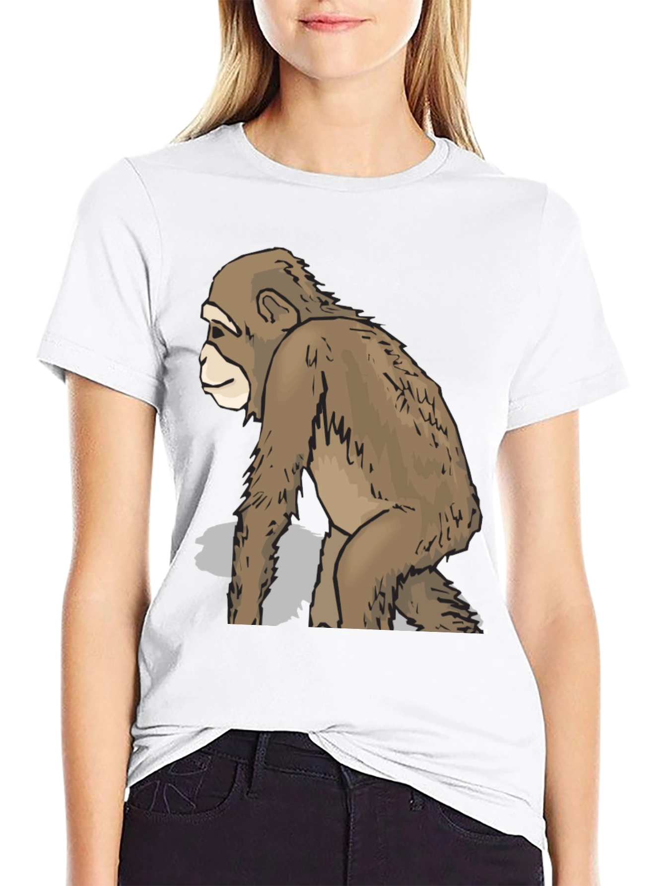 Black Cool Ape Graphic Black T-Shirt view 9