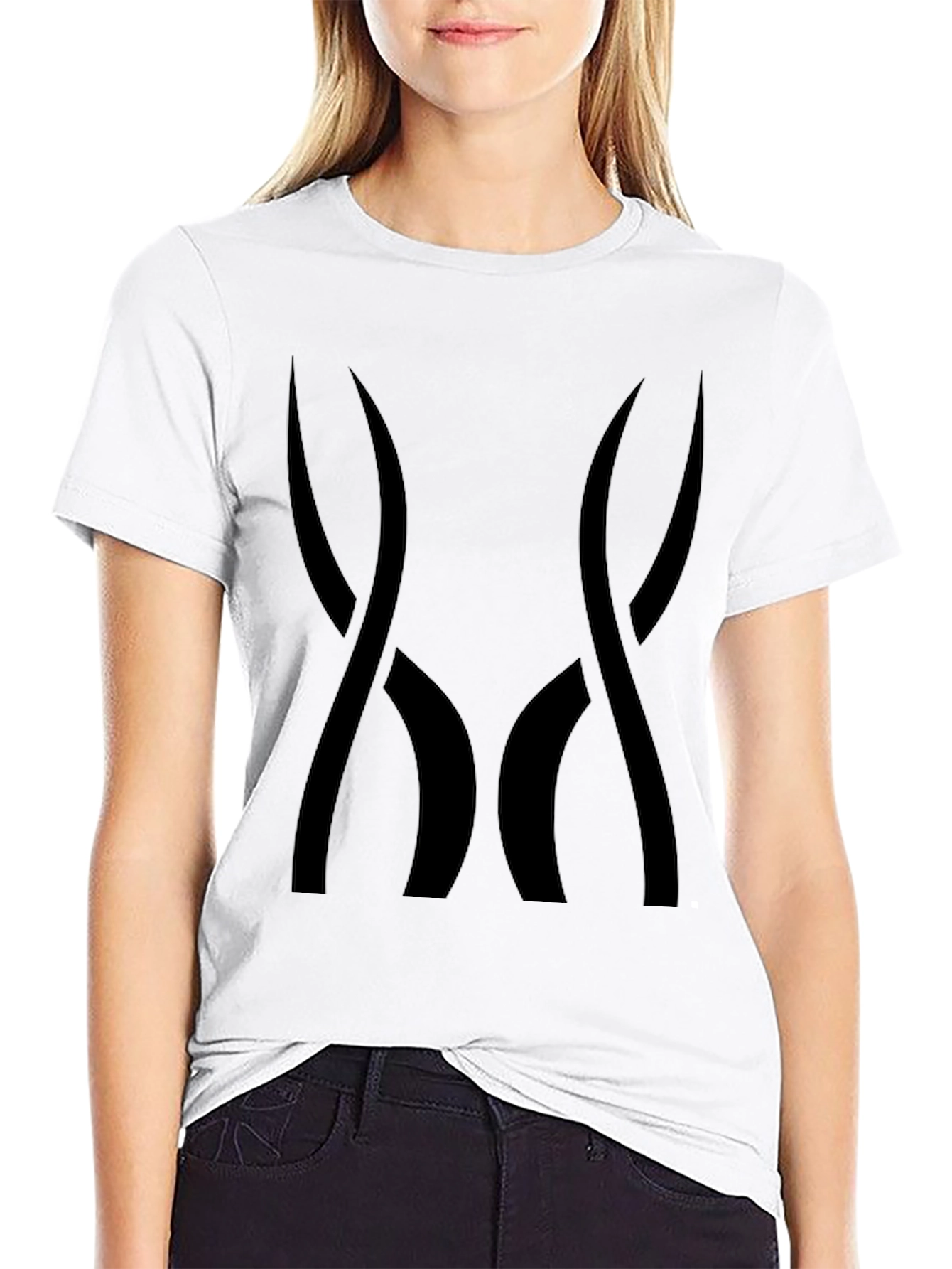 Black Men's Black Graphic Tee - Abstract Design view 9