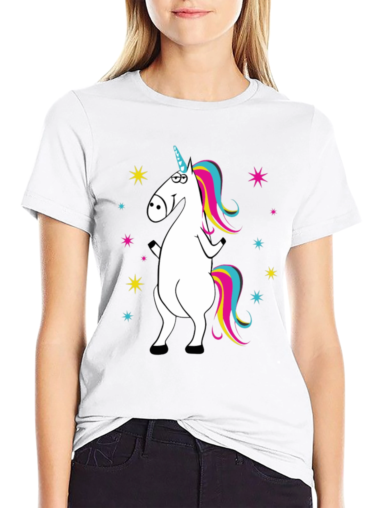 Black Unicorn Graphic Black T-Shirt - Fun & Whimsical Design view 9