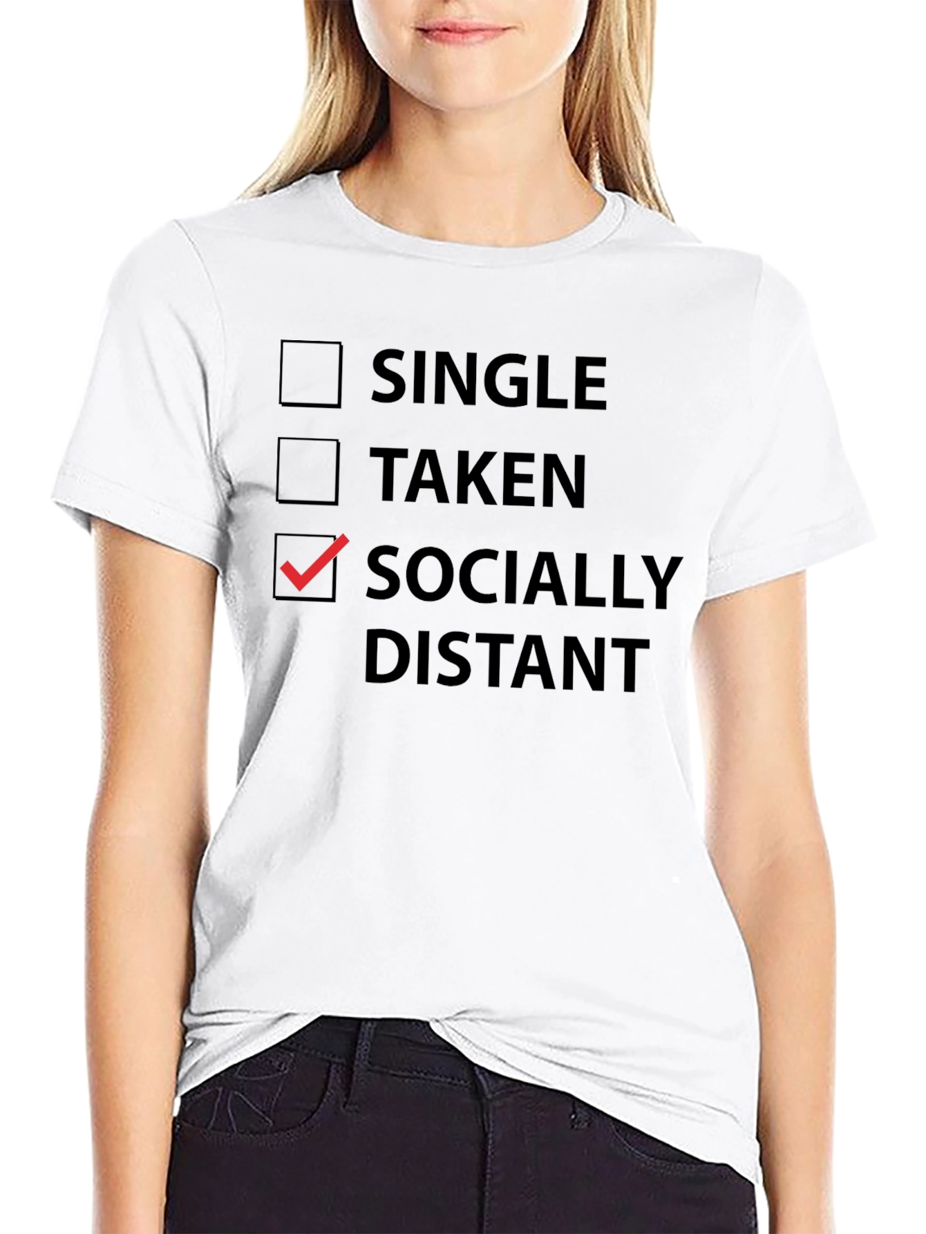 Black Socially Distant T-Shirt - Funny Introvert Tee view 9