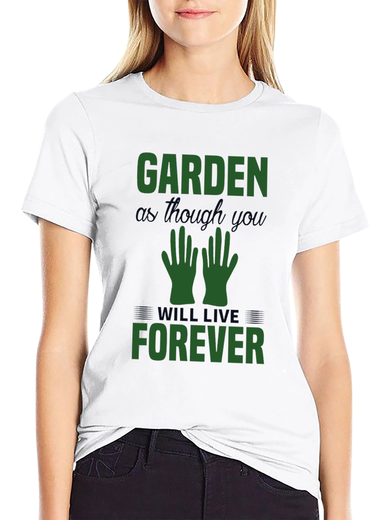 Black Garden As Though You Will Live Forever Tee view 9