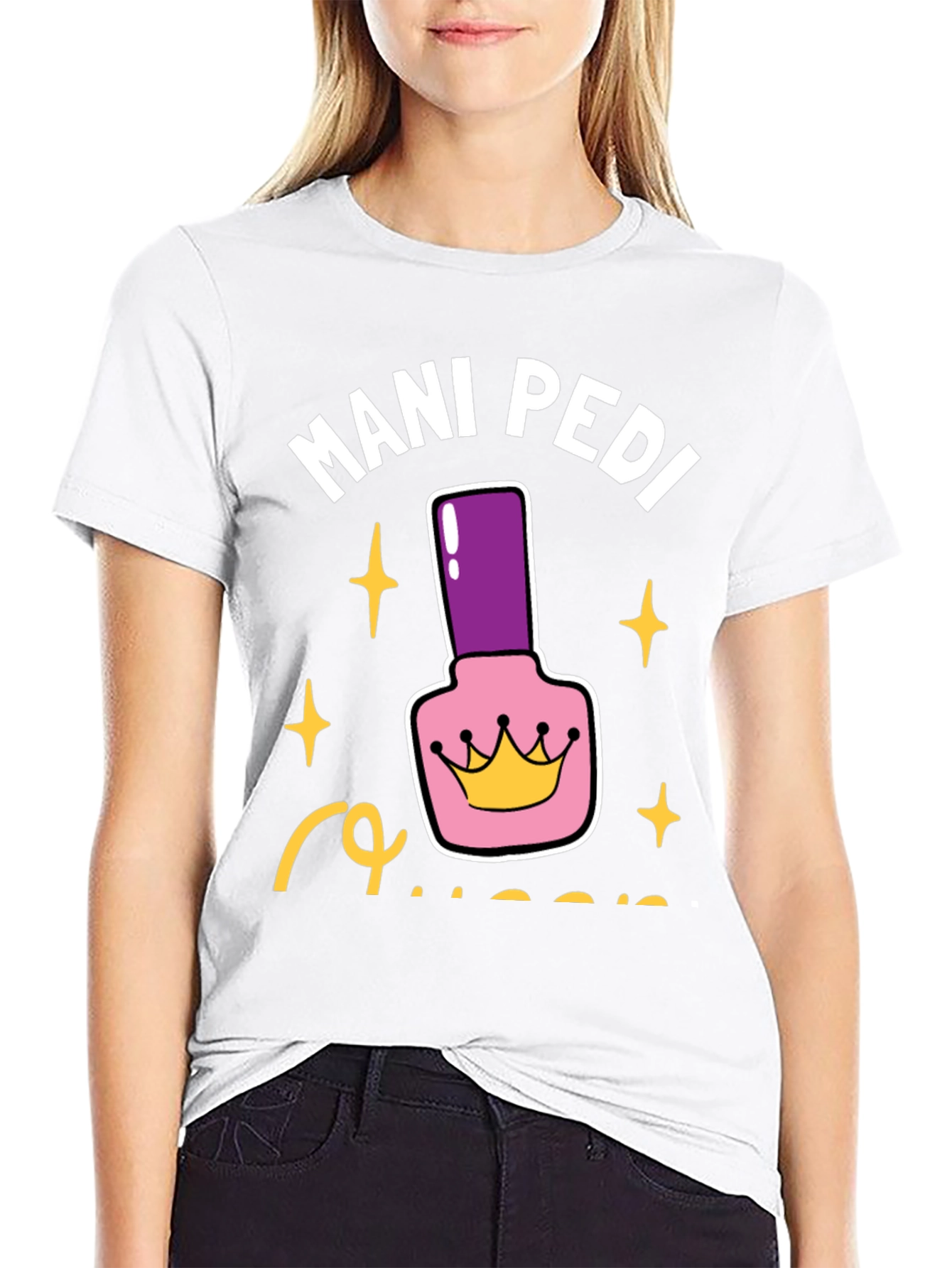Black Mani Pedi Queen Graphic Tee view 9