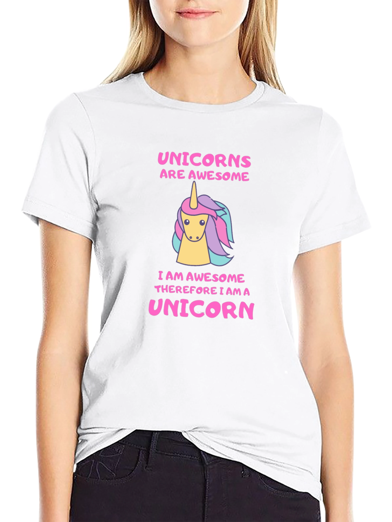 Black Unicorns are Awesome Graphic T-Shirt view 9
