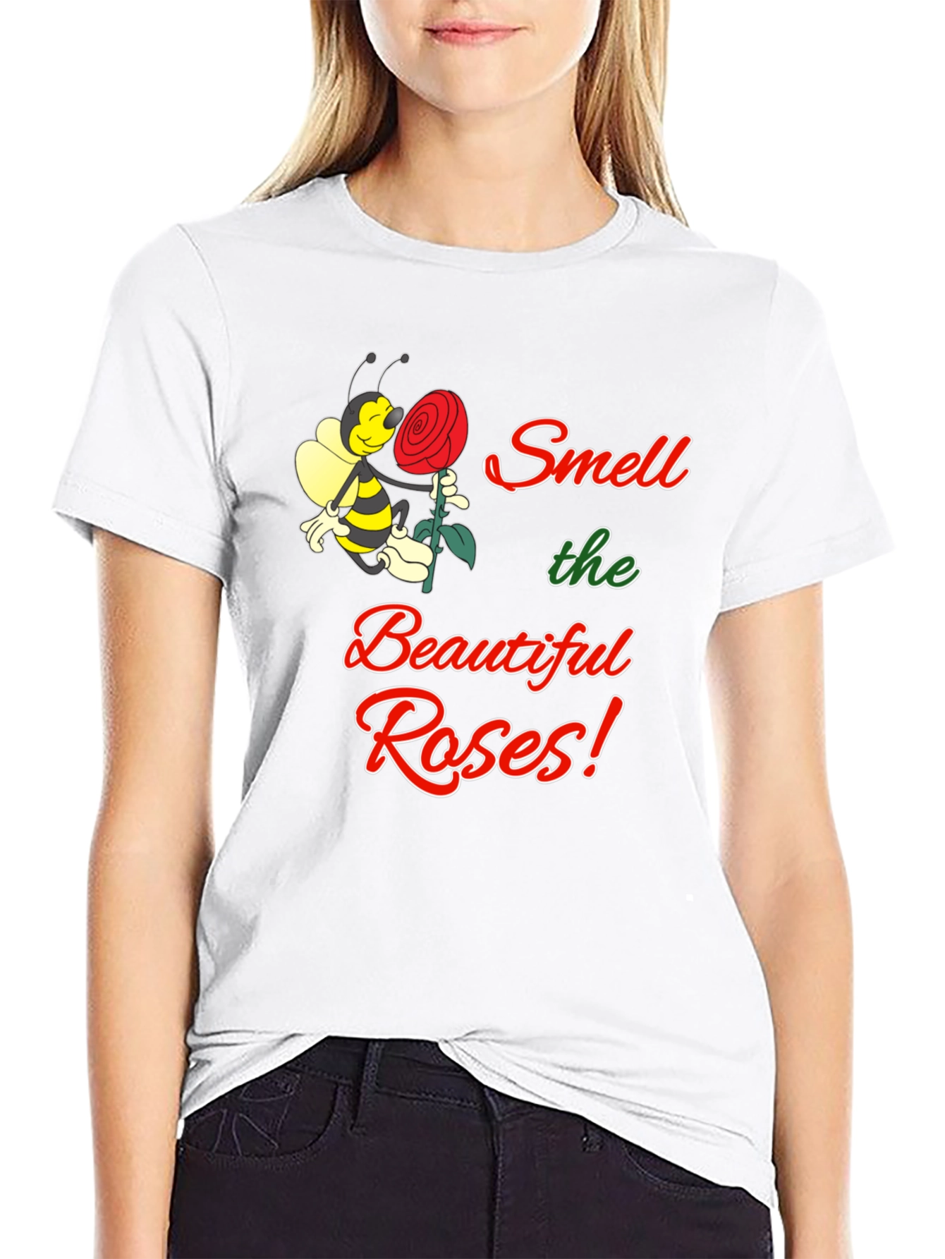 Black Smell the Beautiful Roses Black T-Shirt view 9