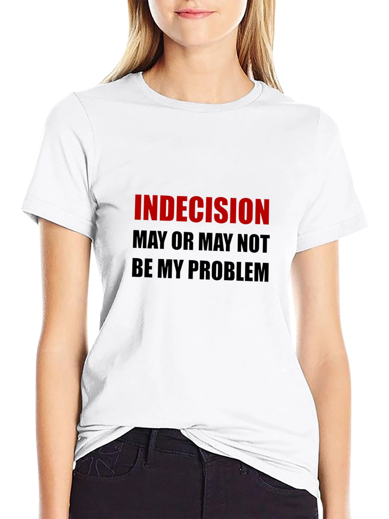 Black Indecision Funny Graphic T-Shirt view 9