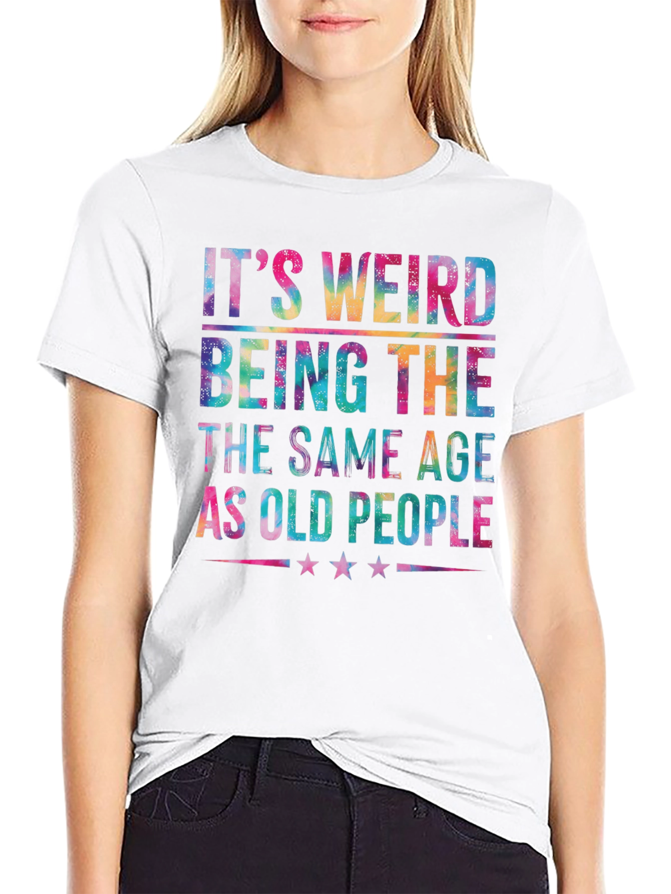 Black It's Weird Being The Same Age As Old People T-Shirt view 9