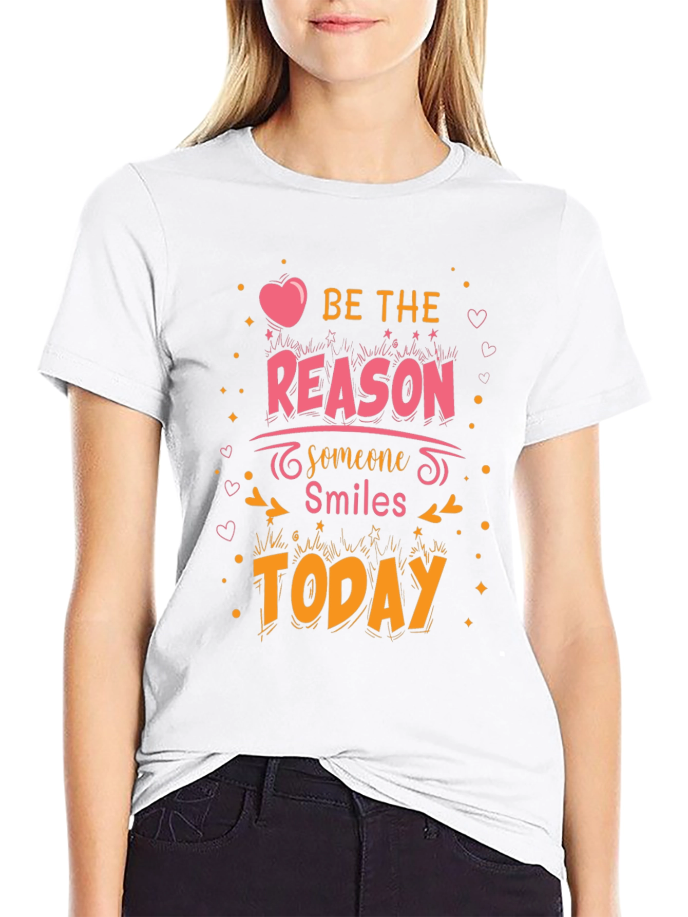 Black Be The Reason Graphic Tee - Positive Vibes Shirt view 9