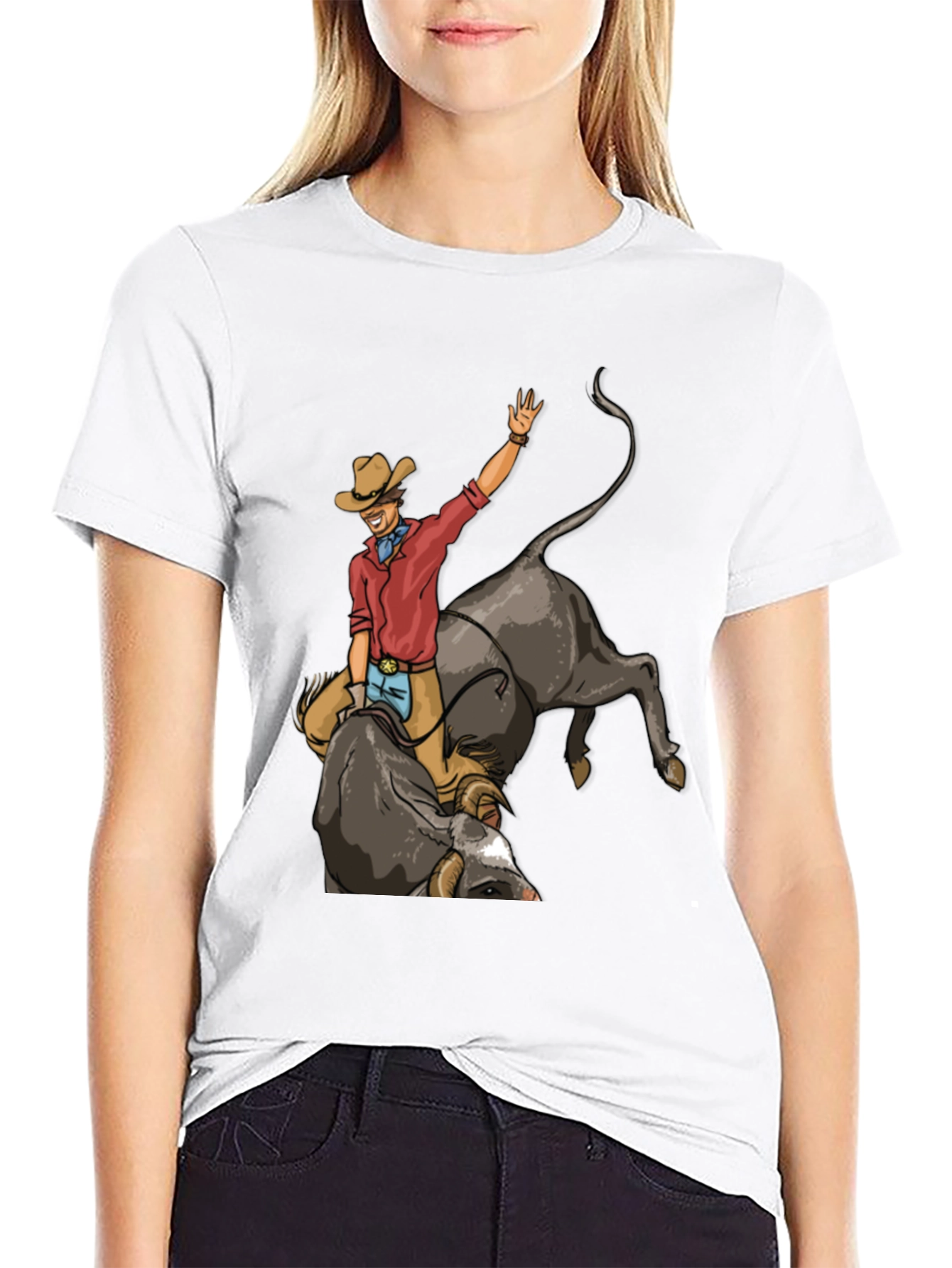 Black Rodeo Rider Graphic T-Shirt - Western Style view 9