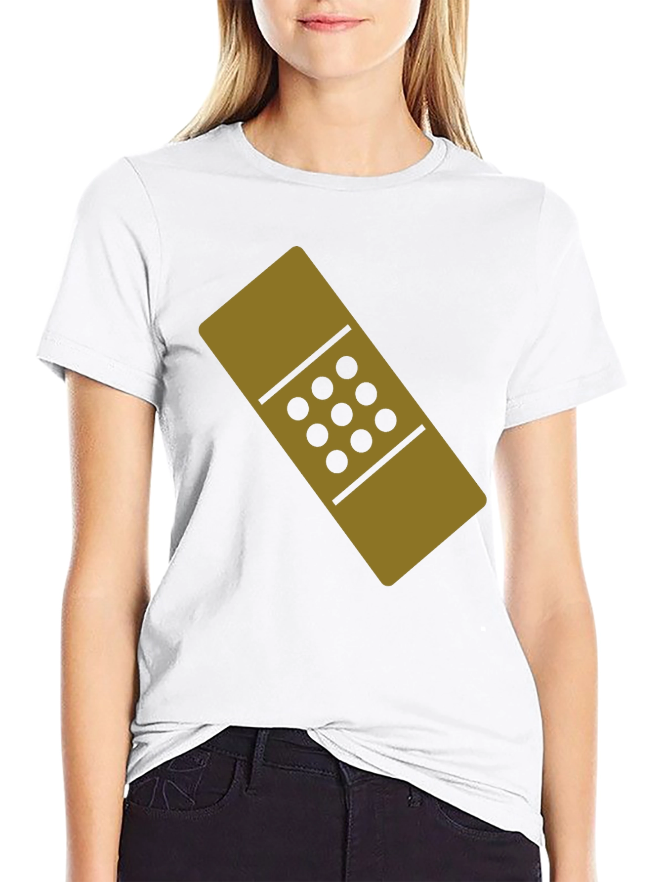 Black Novelty Band-Aid Graphic T-Shirt - Black Cotton Tee view 9