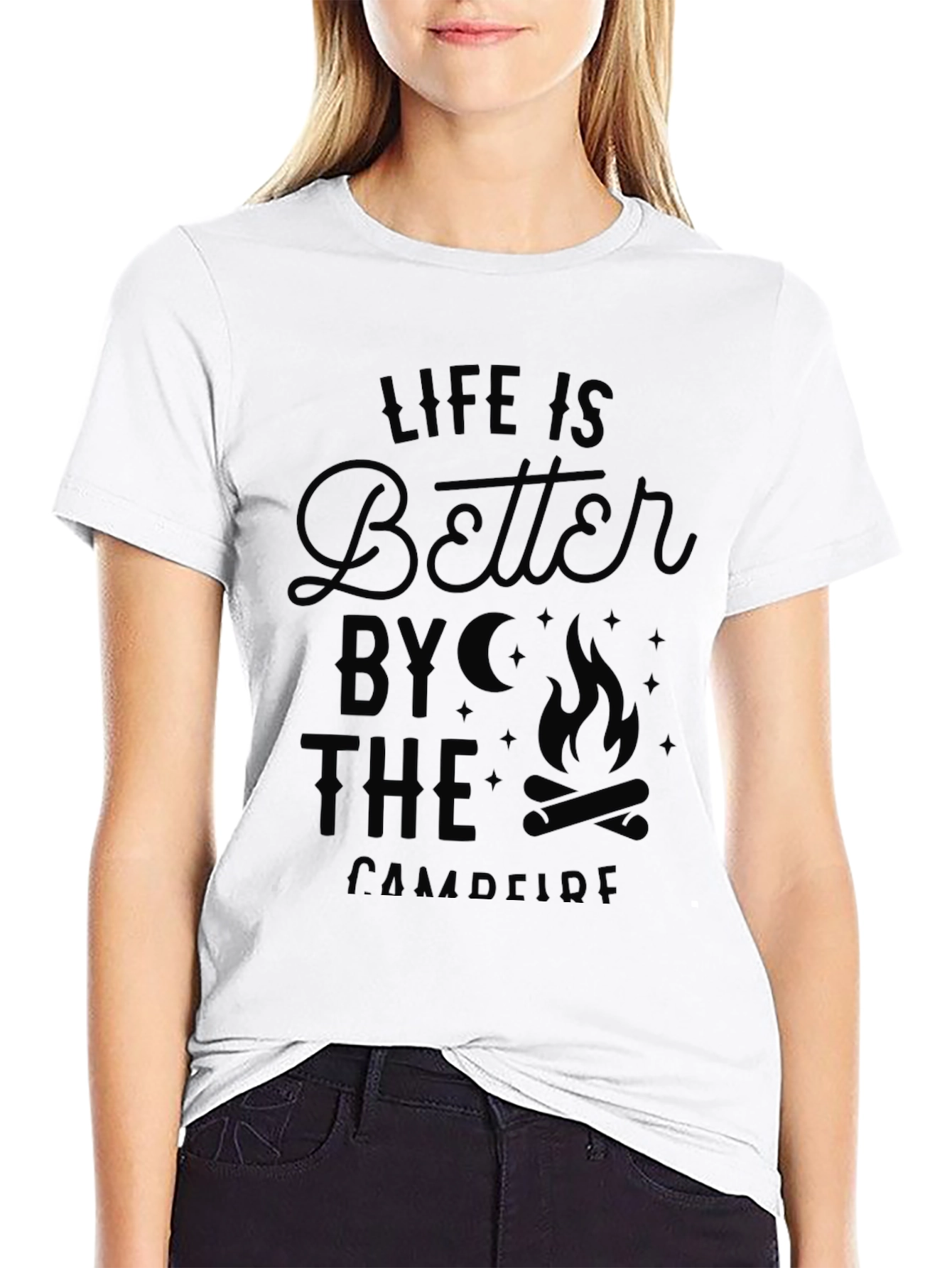 Black Life is Better by the Campfire Graphic Tee view 9