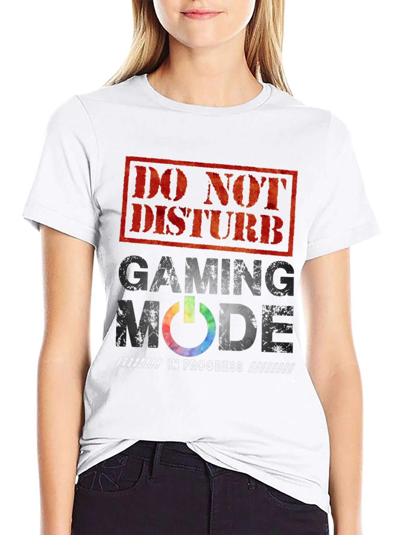Black Gaming Mode Activated Graphic Tee view 9